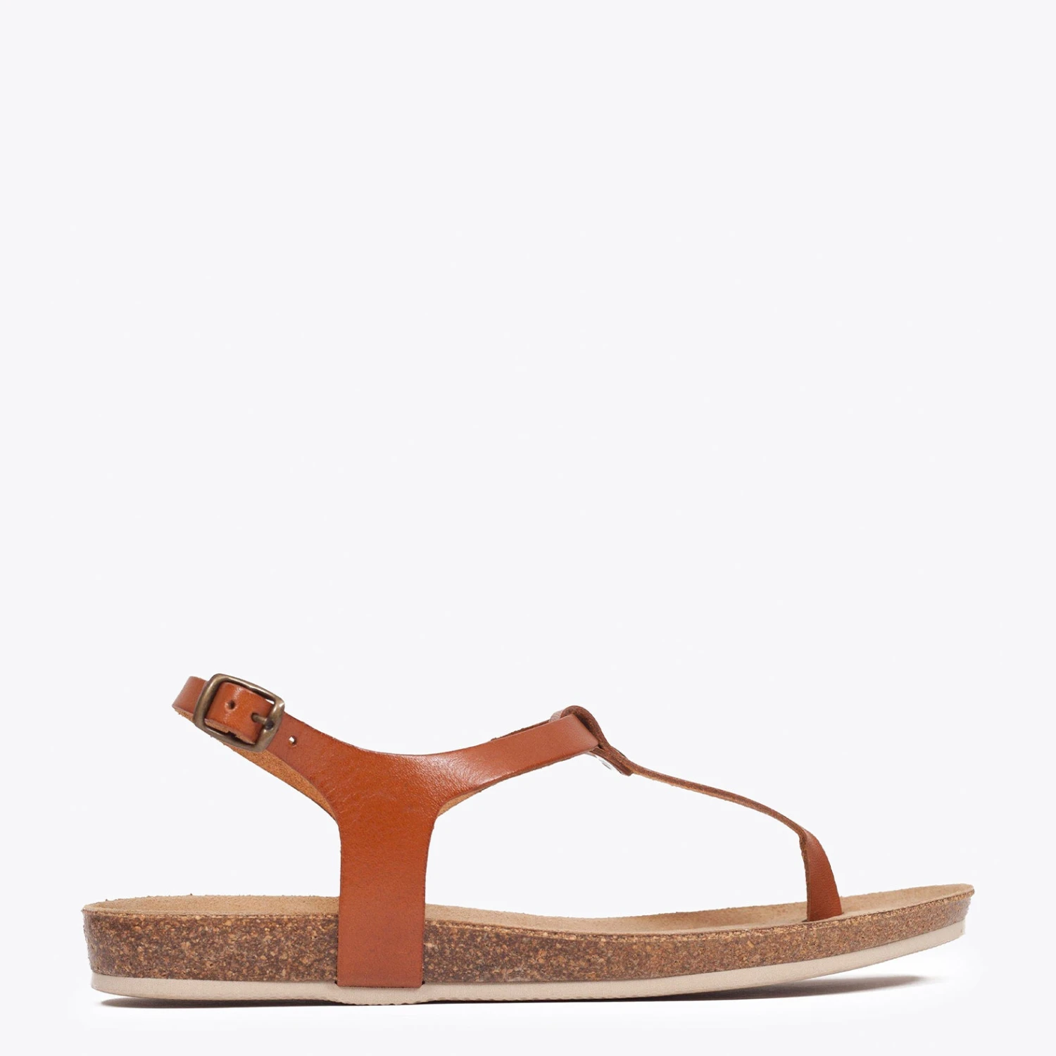 Sandales Plates Entre-doigt Bio Confort Cuir