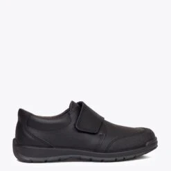 Chaussures Enfants Classiques "velcro" En Cuir Memory Absorber Foam Noir
