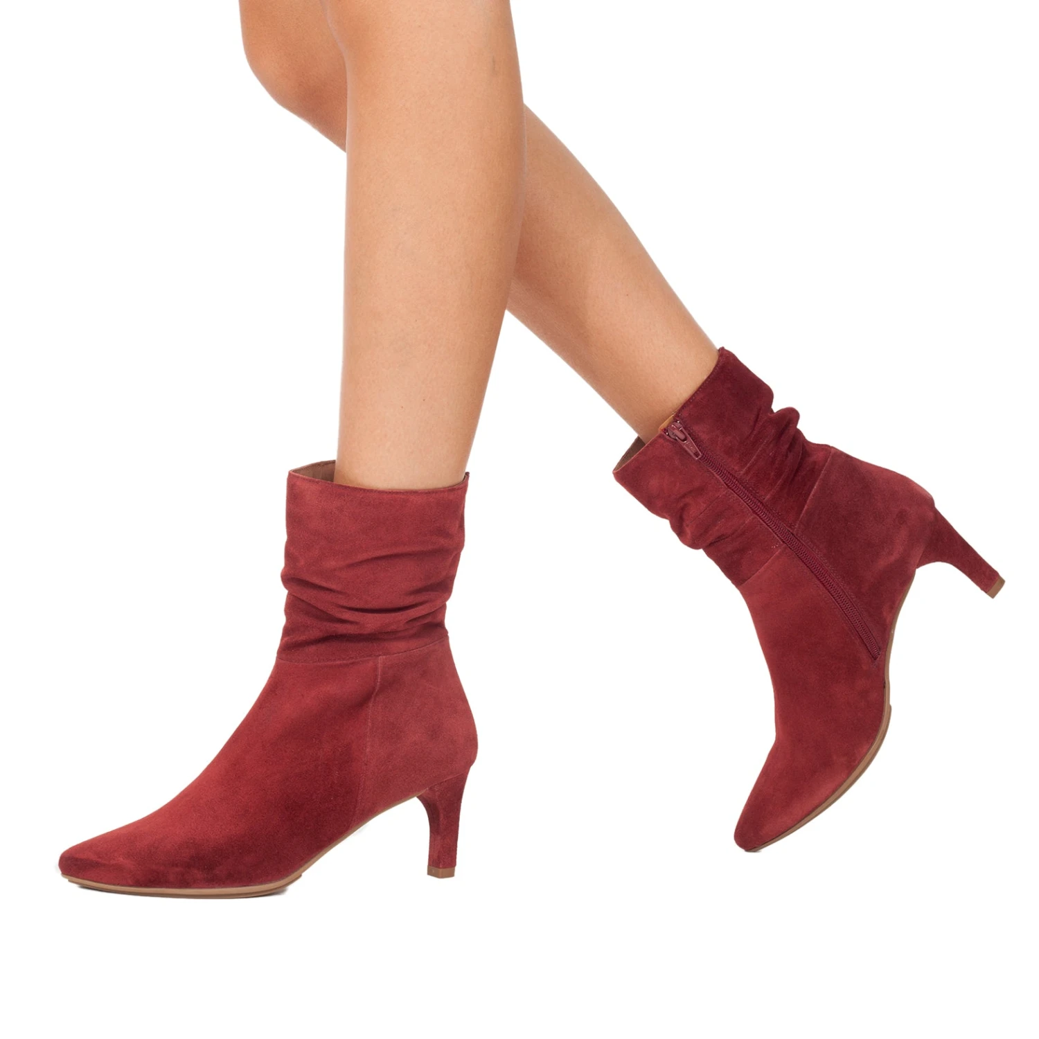 BOTTINES FASHION Femme à Talon BORDEAUX – Image 6