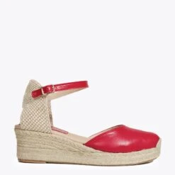 MAR - ESPADRILLE COMPENSÉE ROUGE