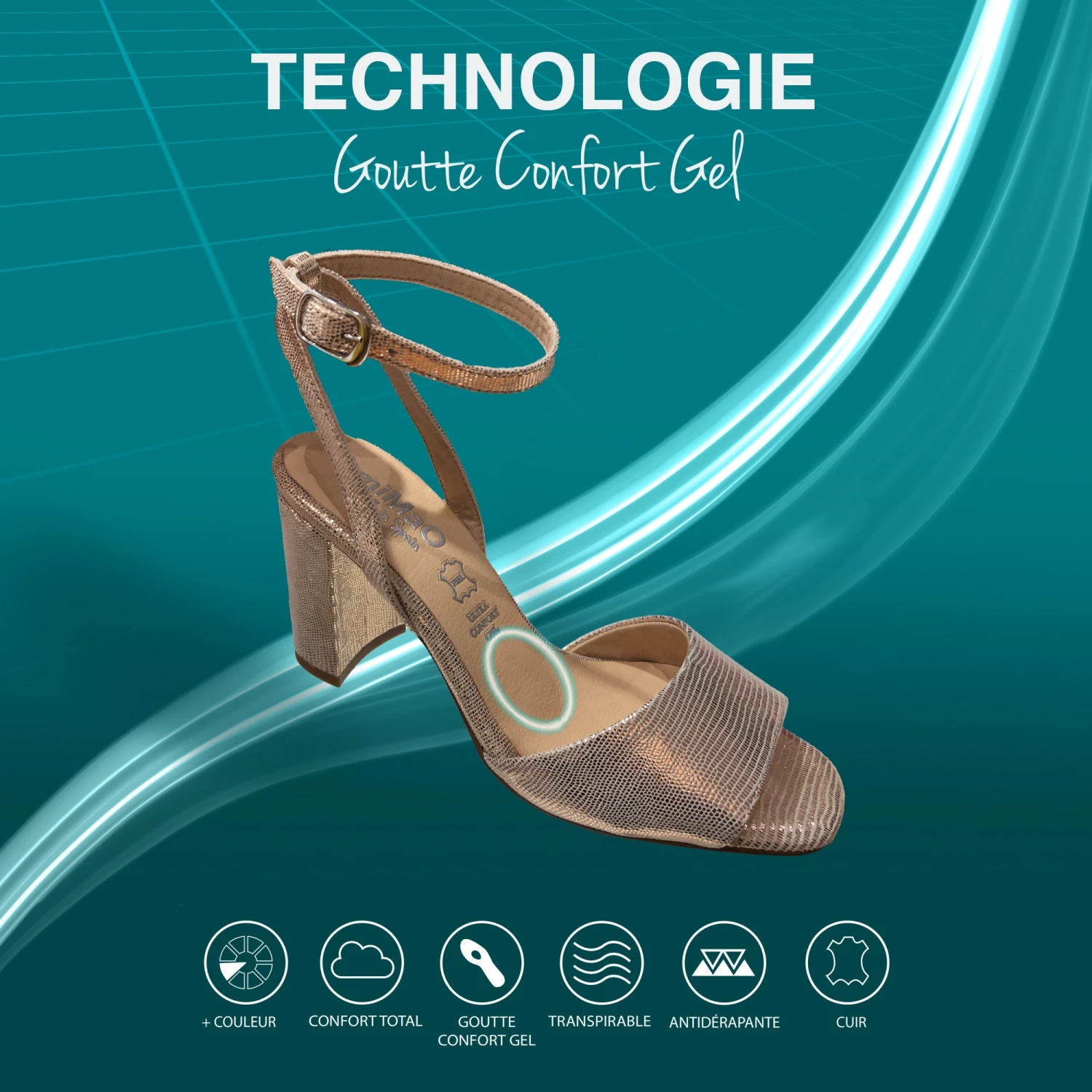 LUNE- Sandale Métallisée MAUVE à Talon – Image 7