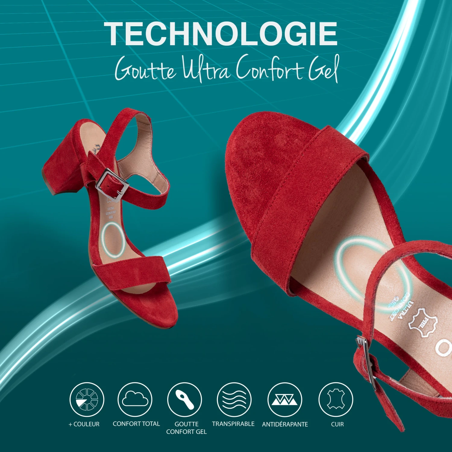 CASUAL - Sandales Pour Femme TAUPE à Talon – Image 7