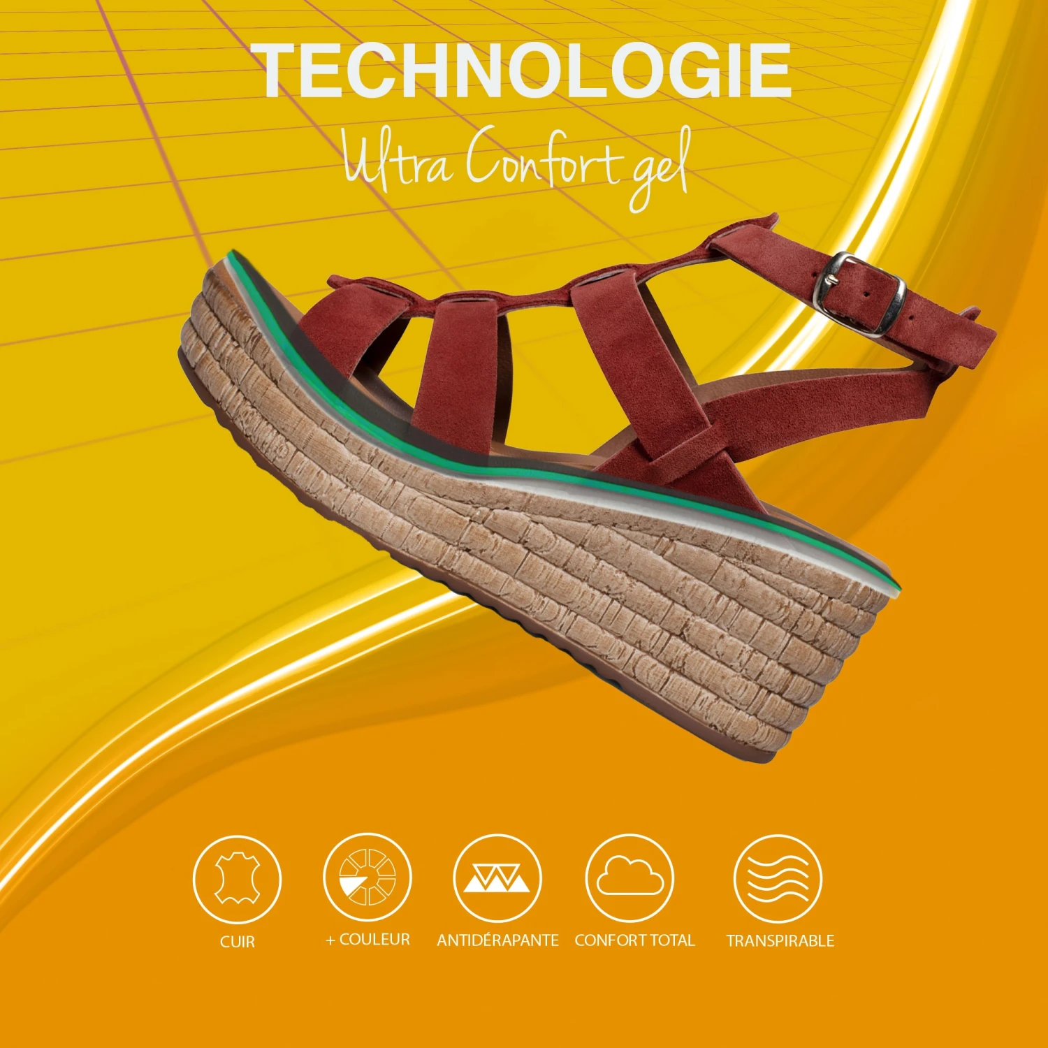 ROMAINE - Sandale Romaine Avec Plateforme BLEU MARINE – Image 7