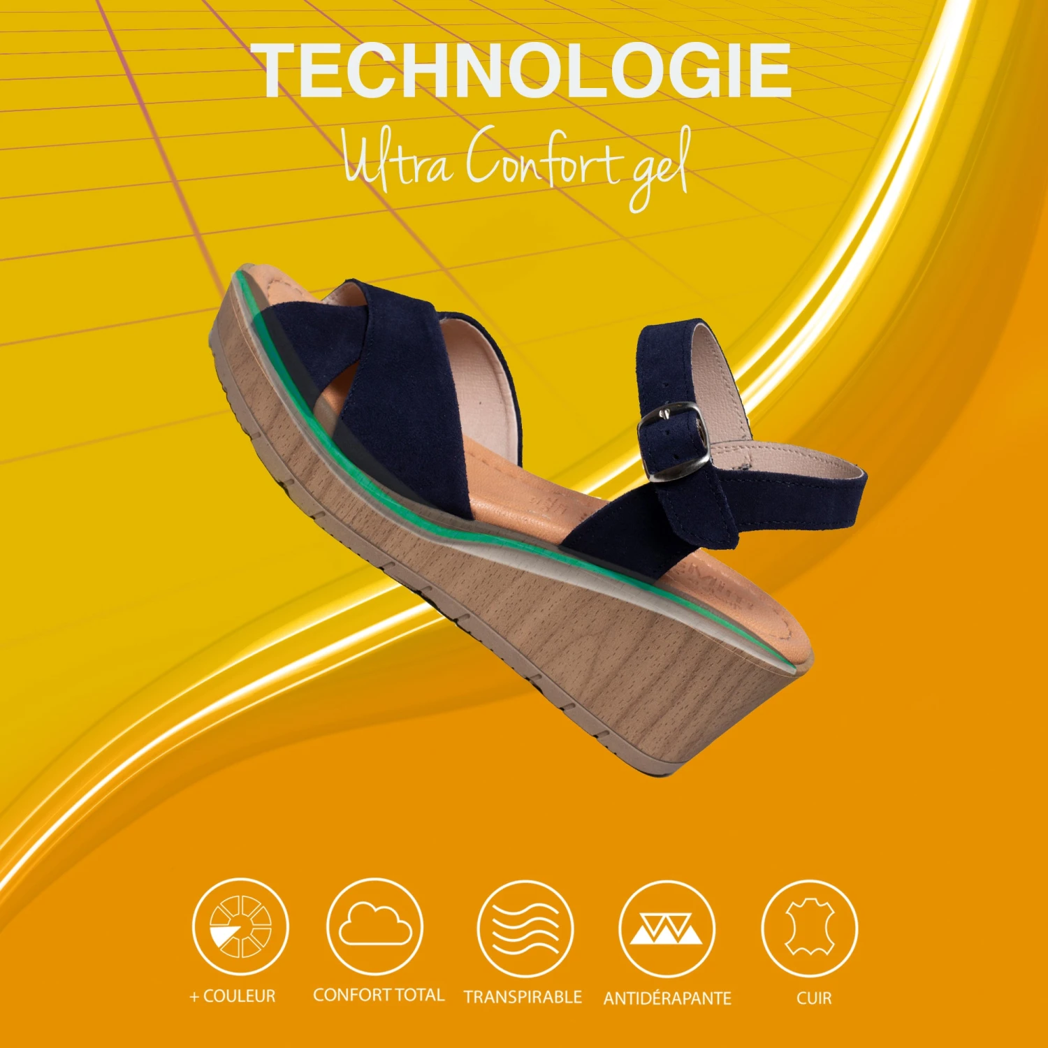 SABLE - Compensée Avec Lanières Avant Croisées ROSE – Image 7