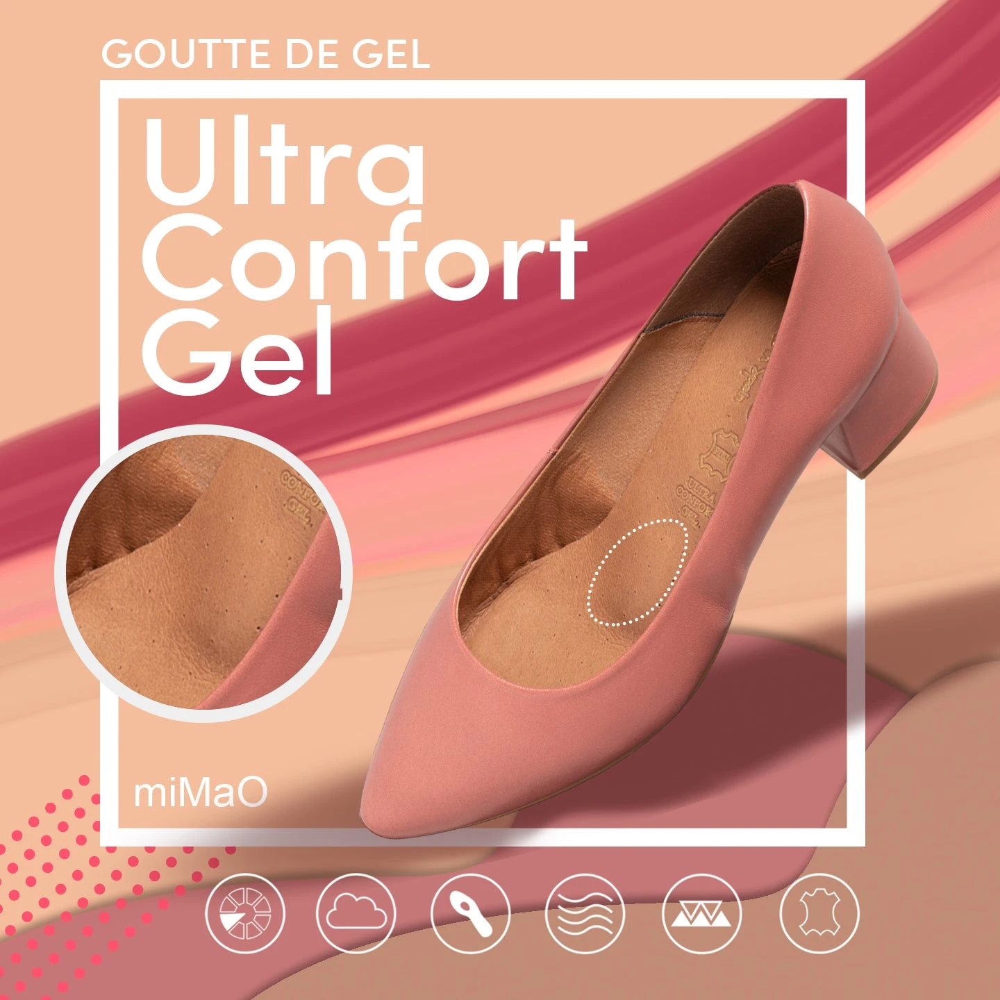 FEMME- Escarpins à Talons BORDEUX – Image 7