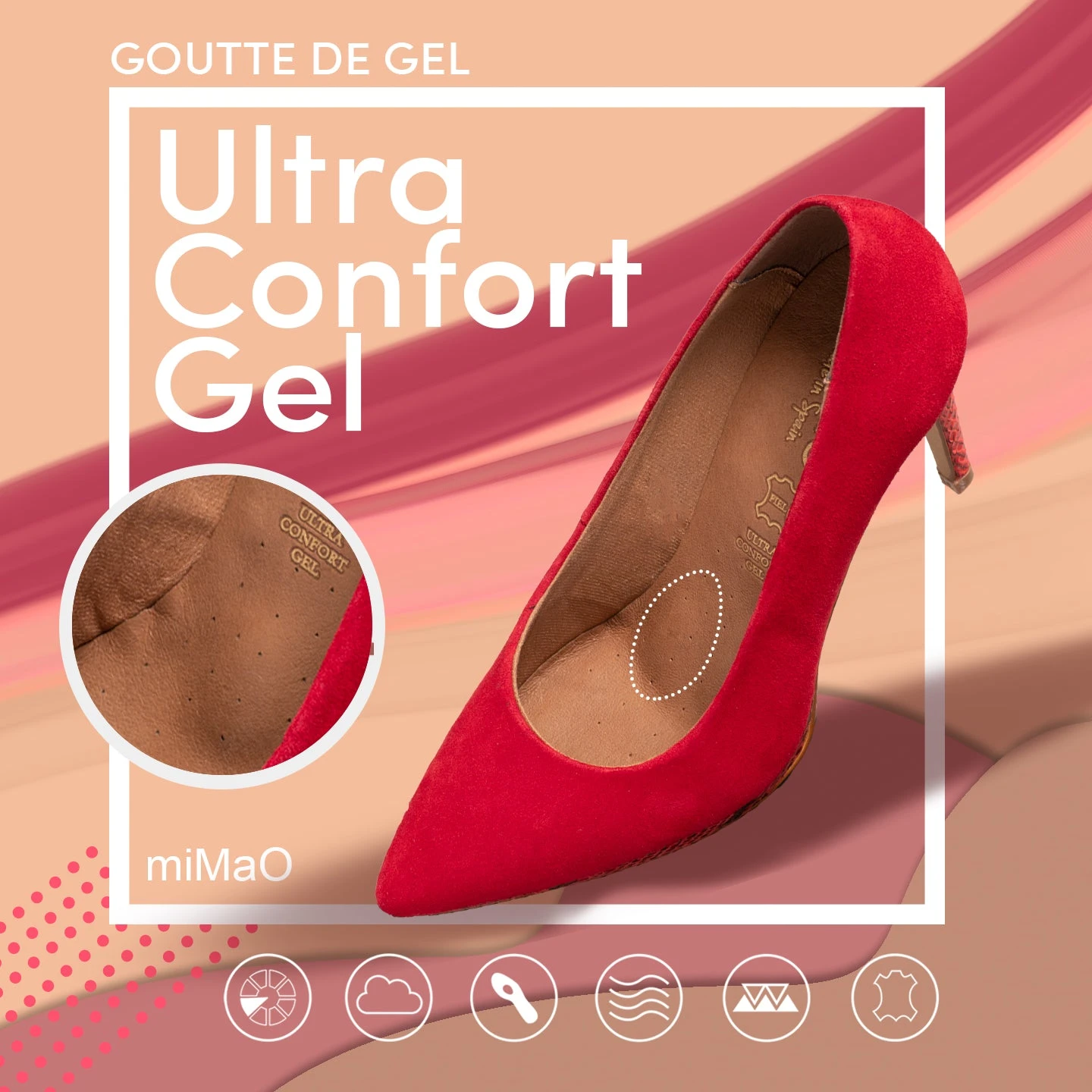 GLAM - Chaussure CAMEL Avec Talon Aiguille Animal Print – Image 7