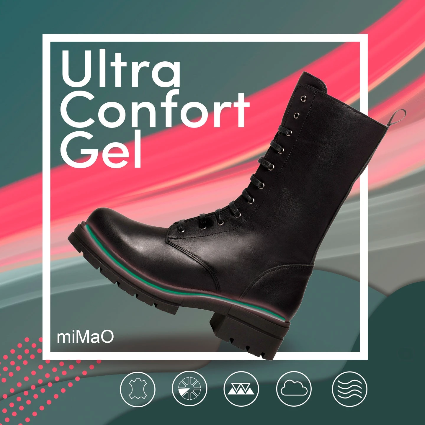 ARMY - Botte Militaire Haute VERT Ă Lacets â Image 7