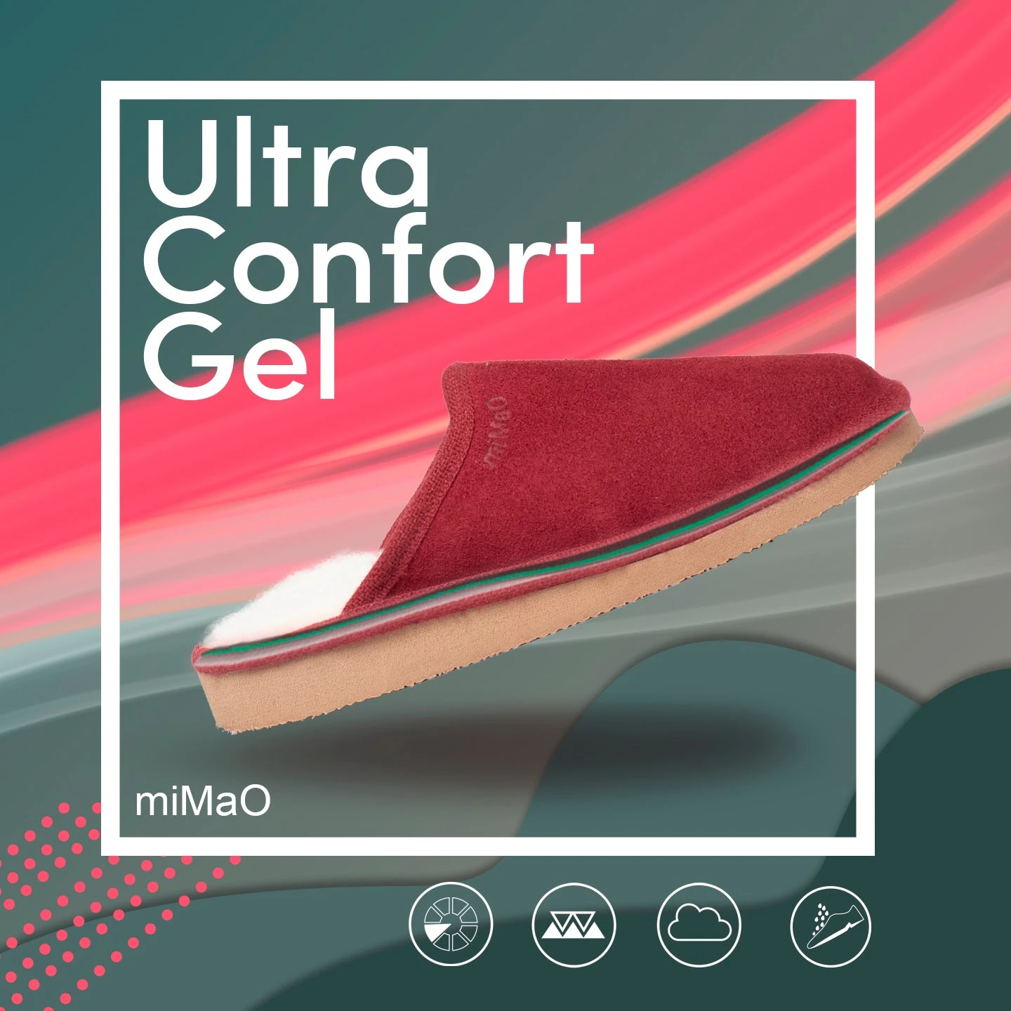 DREAM HOME- Pantoufle BLEU MARINE Avec Laine – Image 8