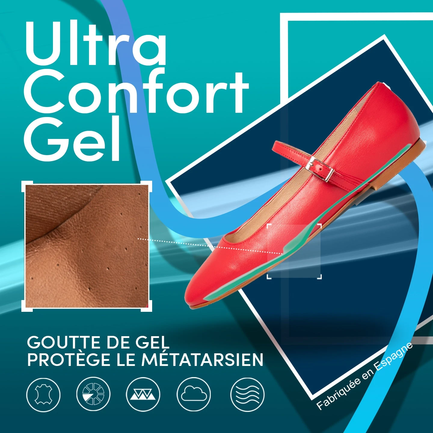 BALLERINES BABIES – Ballerines Pour Femme Cuir TAUPE – Image 8