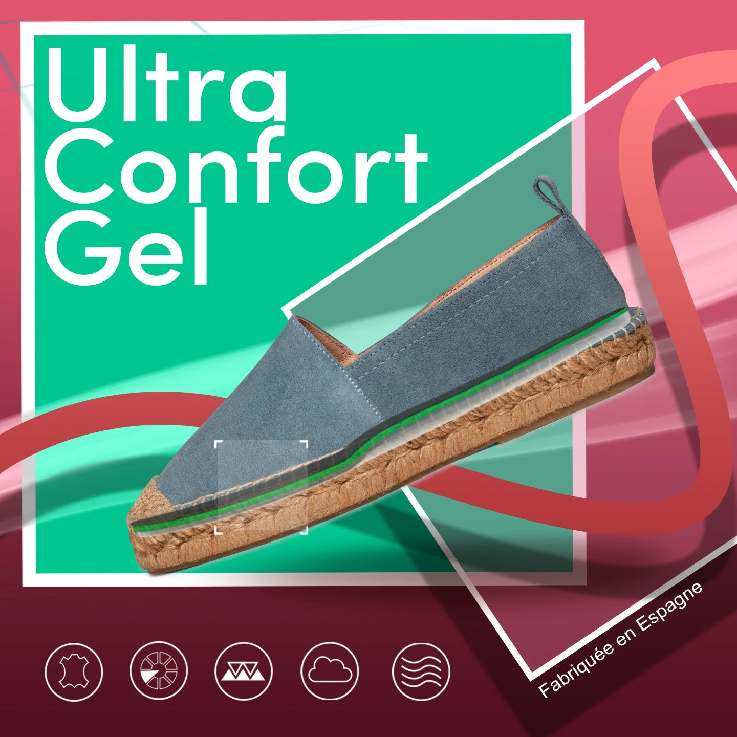 ESPADRILLES - Modèle Espadrille ROSE Pour Femme – Image 8