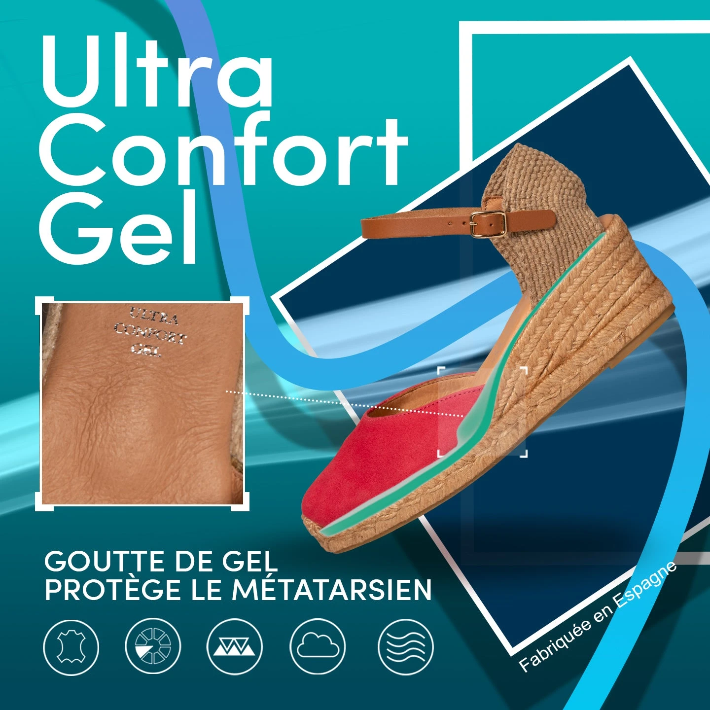 ALTEA - Espadrilles Compensées Talon Moyen NUDE – Image 8