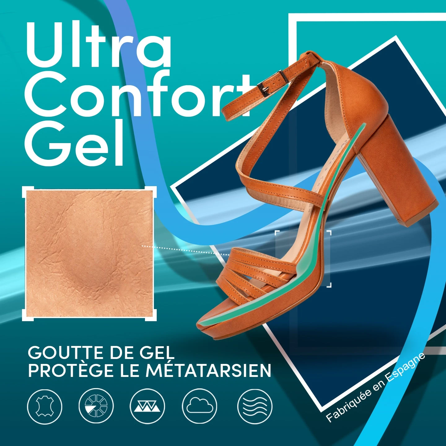 SUNNY - Sandale En Nappa MARRON à Brides Croisées Et Talon épais – Image 8