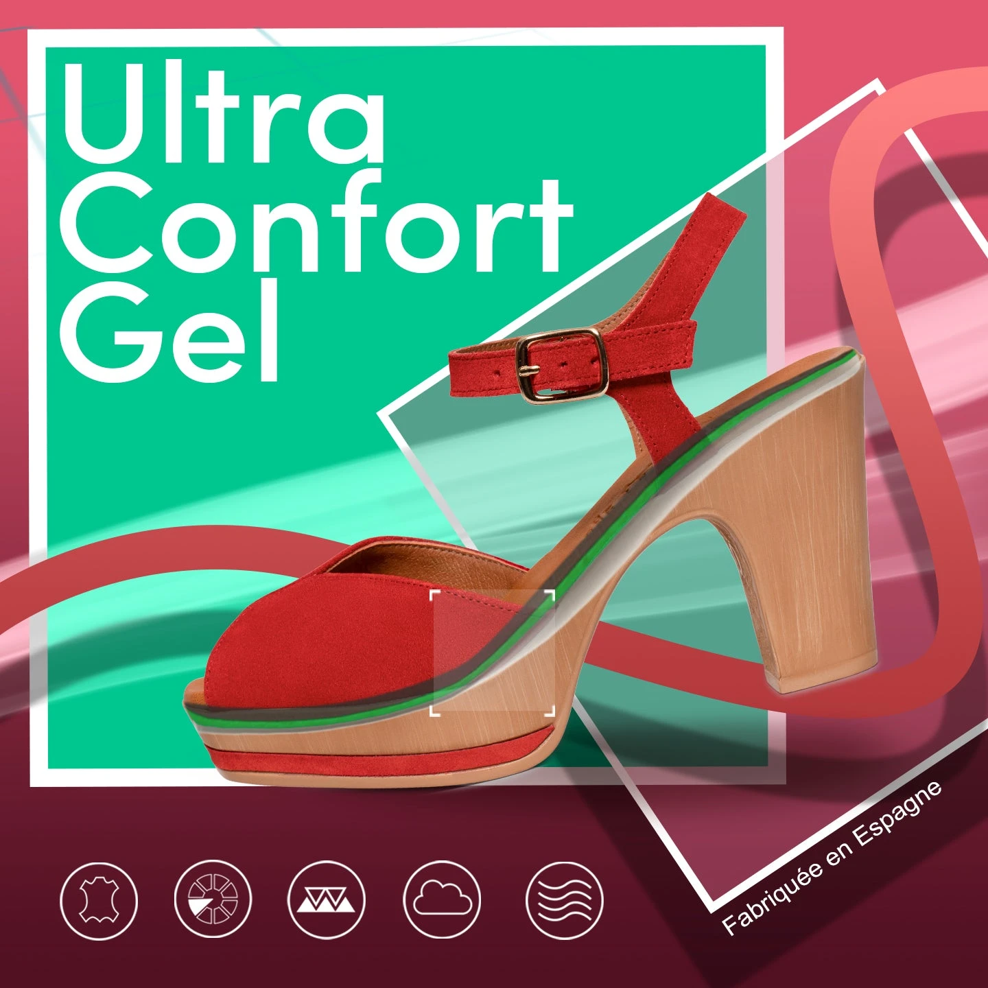 MENORCA - Sandales à Plateforme BLEU MARINE Et Talon Haut – Image 8