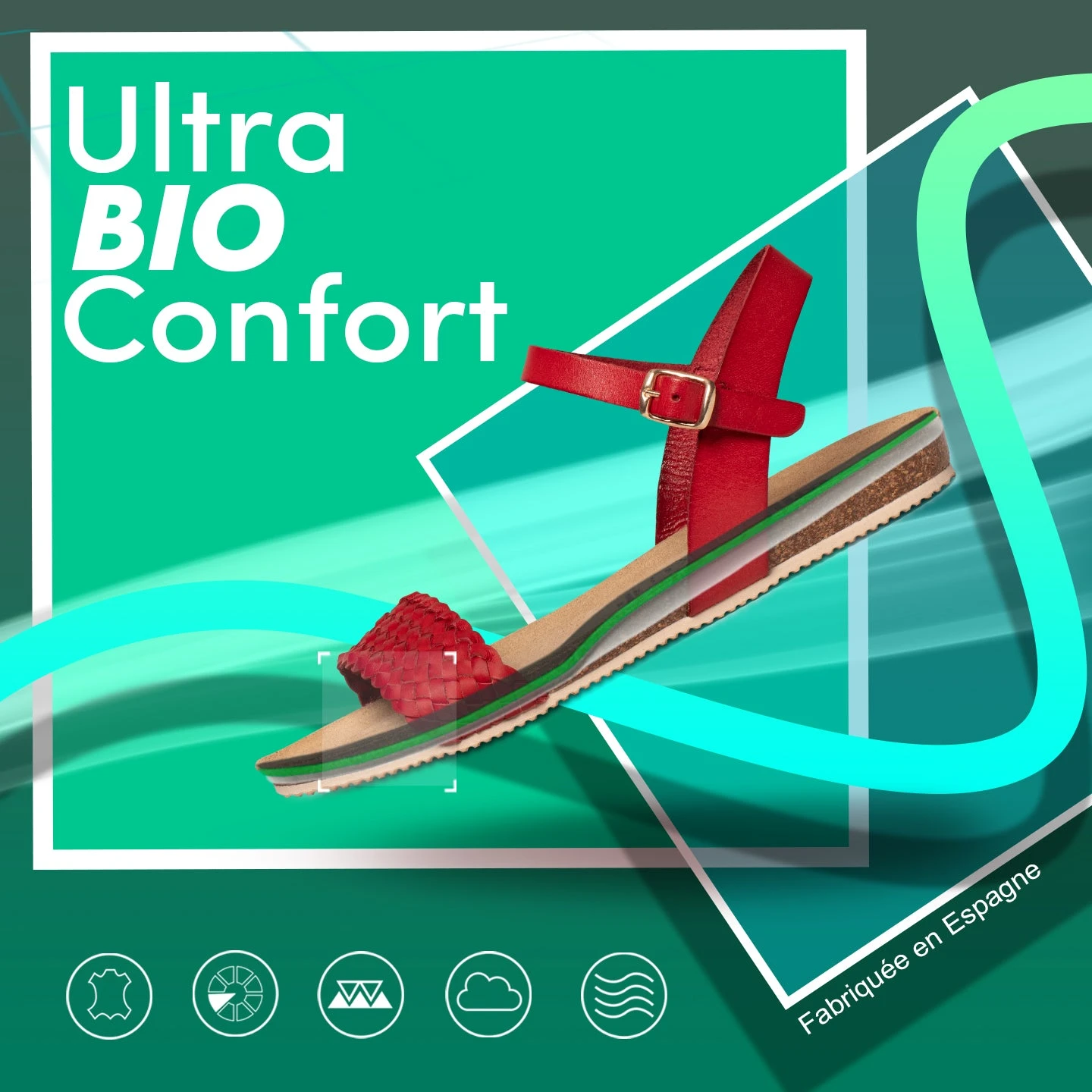 AIRE - Sandales Plates VERT à Bride Tressée – Image 8