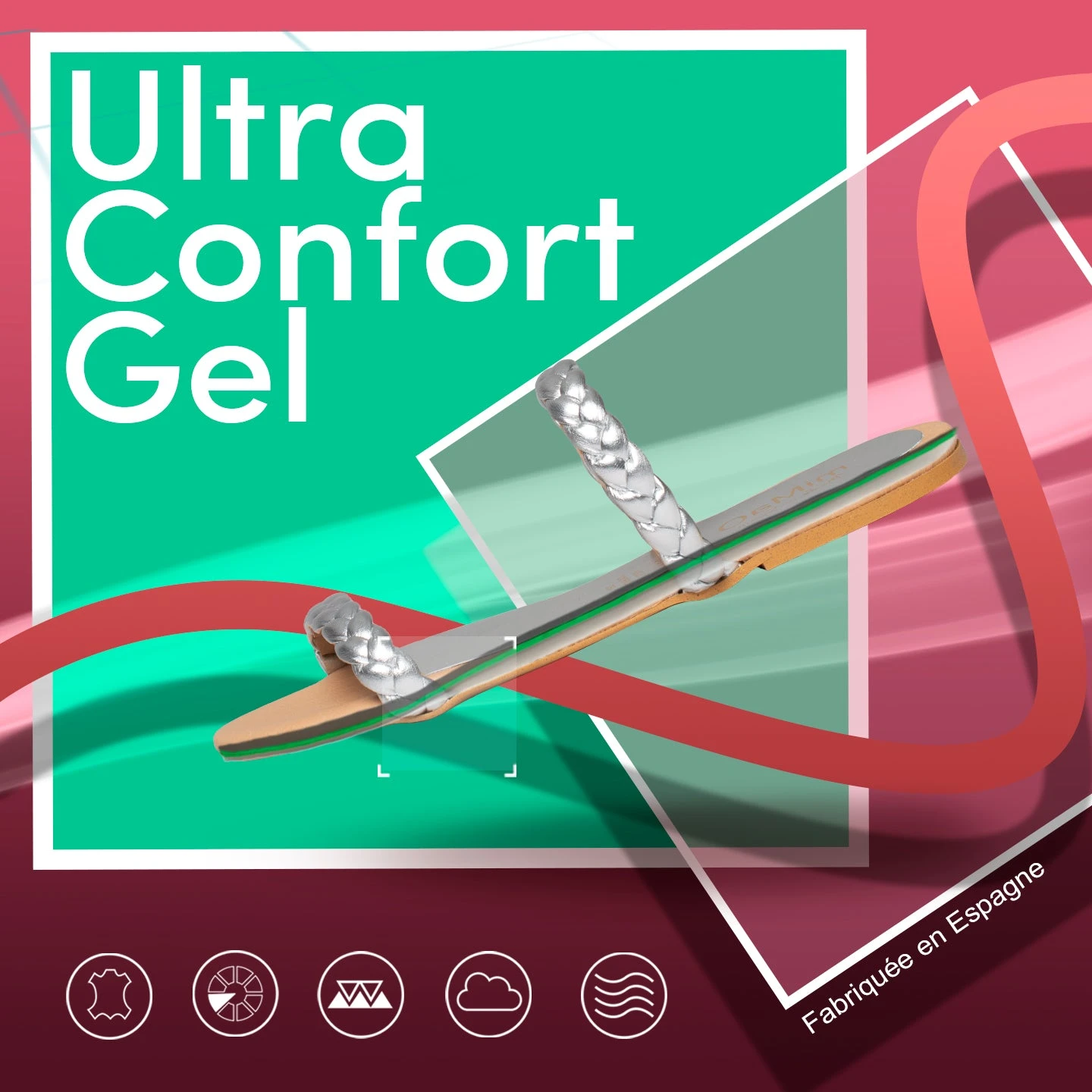 DAILY - Sandale Plate NOIR à Deux Brides Tressées – Image 8