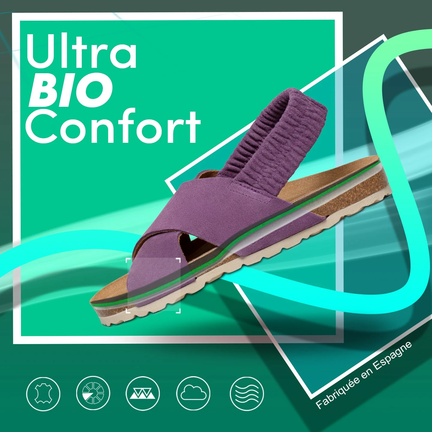 PALMERA - Sandale Plate à Brides Croisées Et élastique CAMEL – Image 8