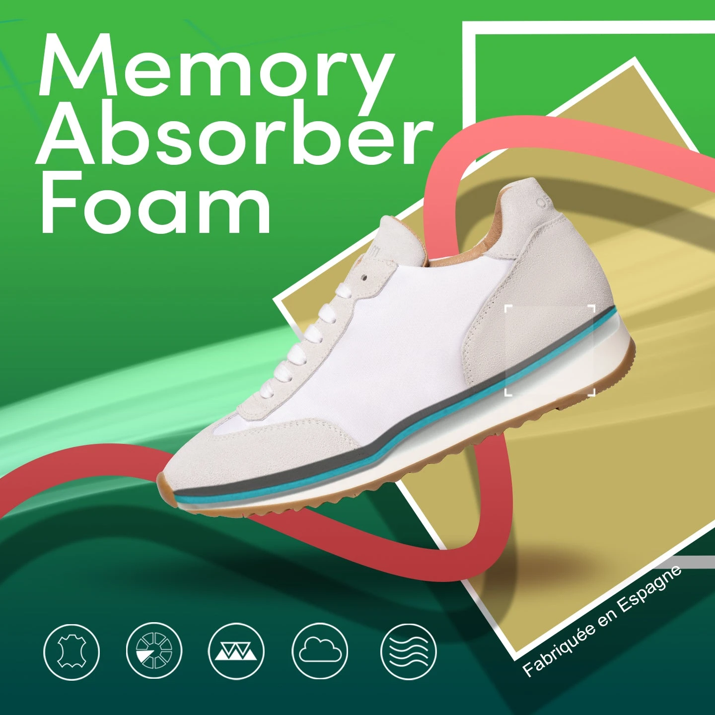 CASUAL - Sneakers Cuir NOIR Et Nylon – Image 8