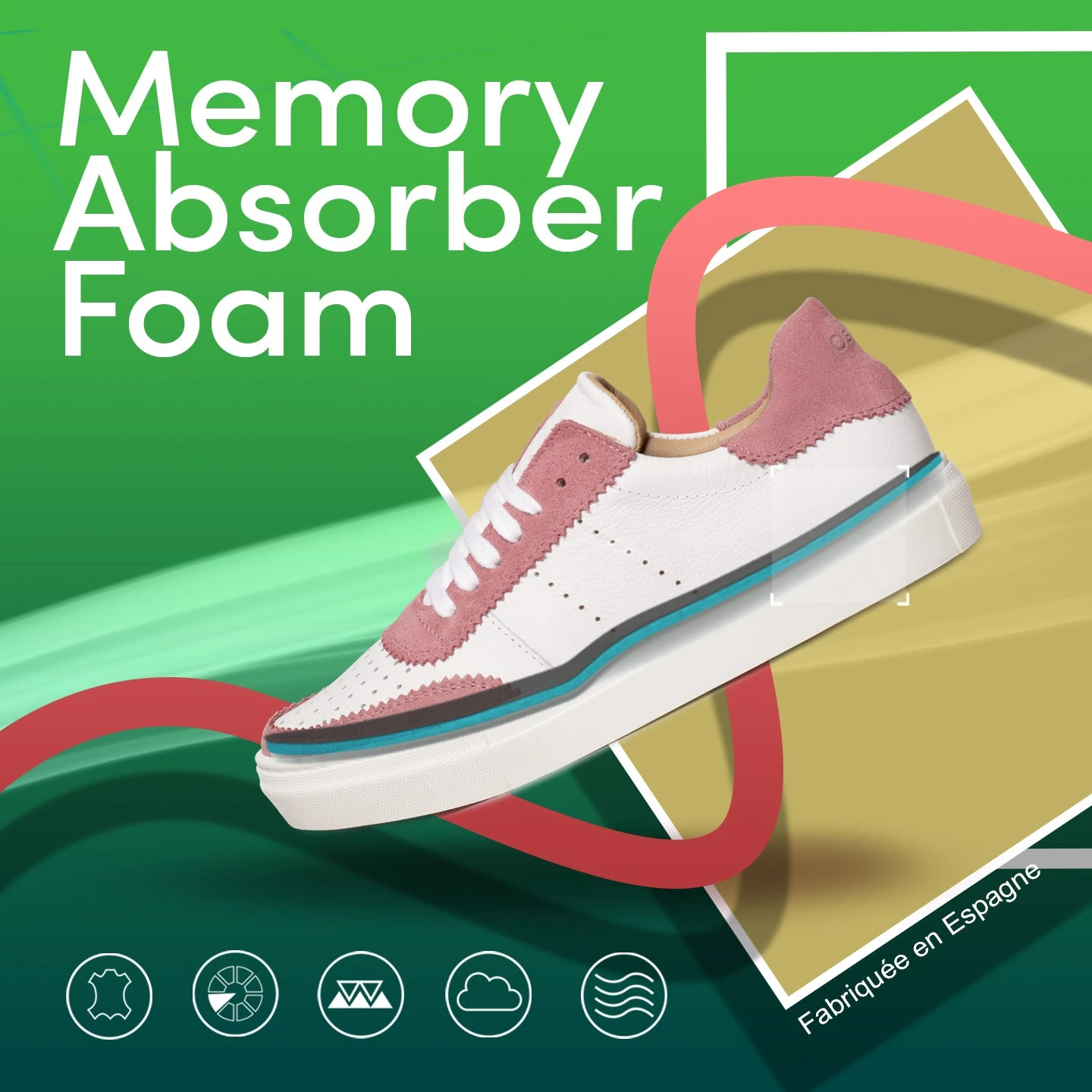 ROLLER - Sneakers Pour Femme Blanches Feston ROSE – Image 8