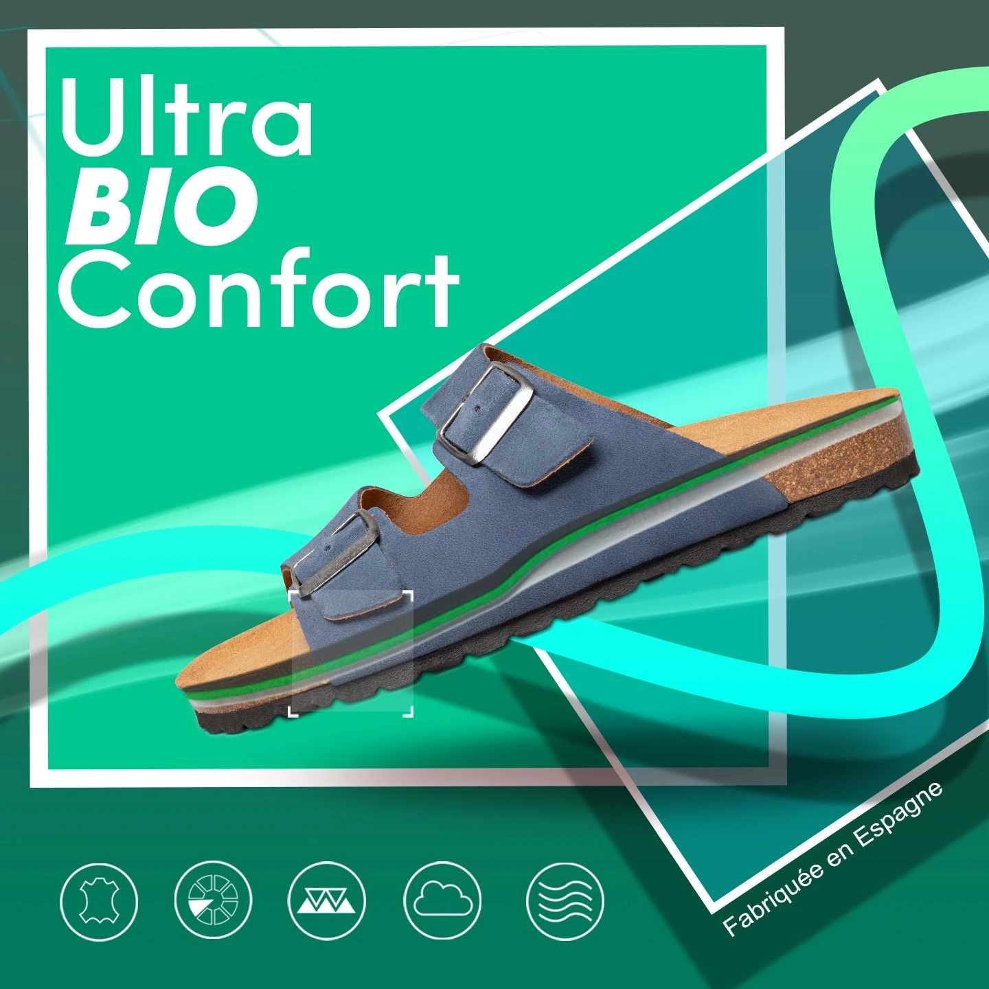 BIO – Sandale Pour Homme Bio CAMEL – Image 7