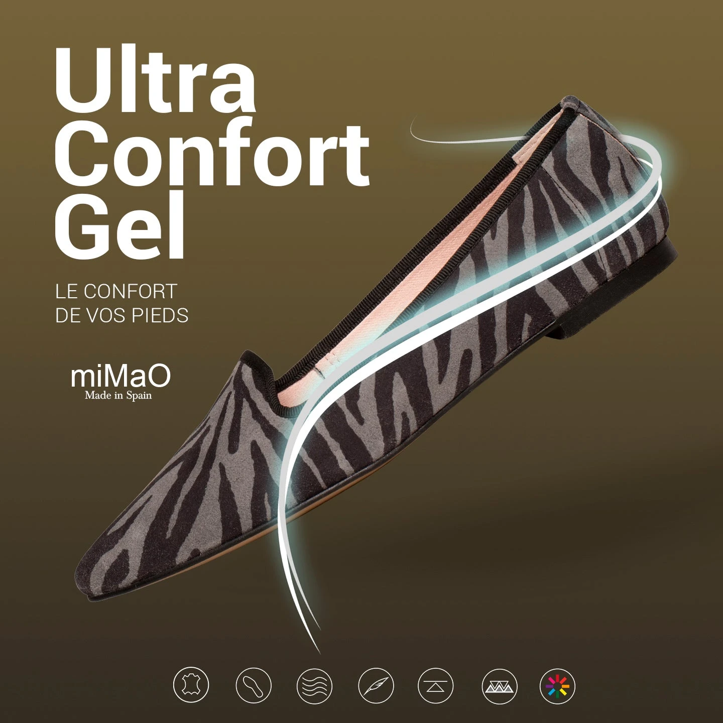 SLIPPER ZÈBRE - Slipper Animal Print GRIS ZÈBRE – Image 7