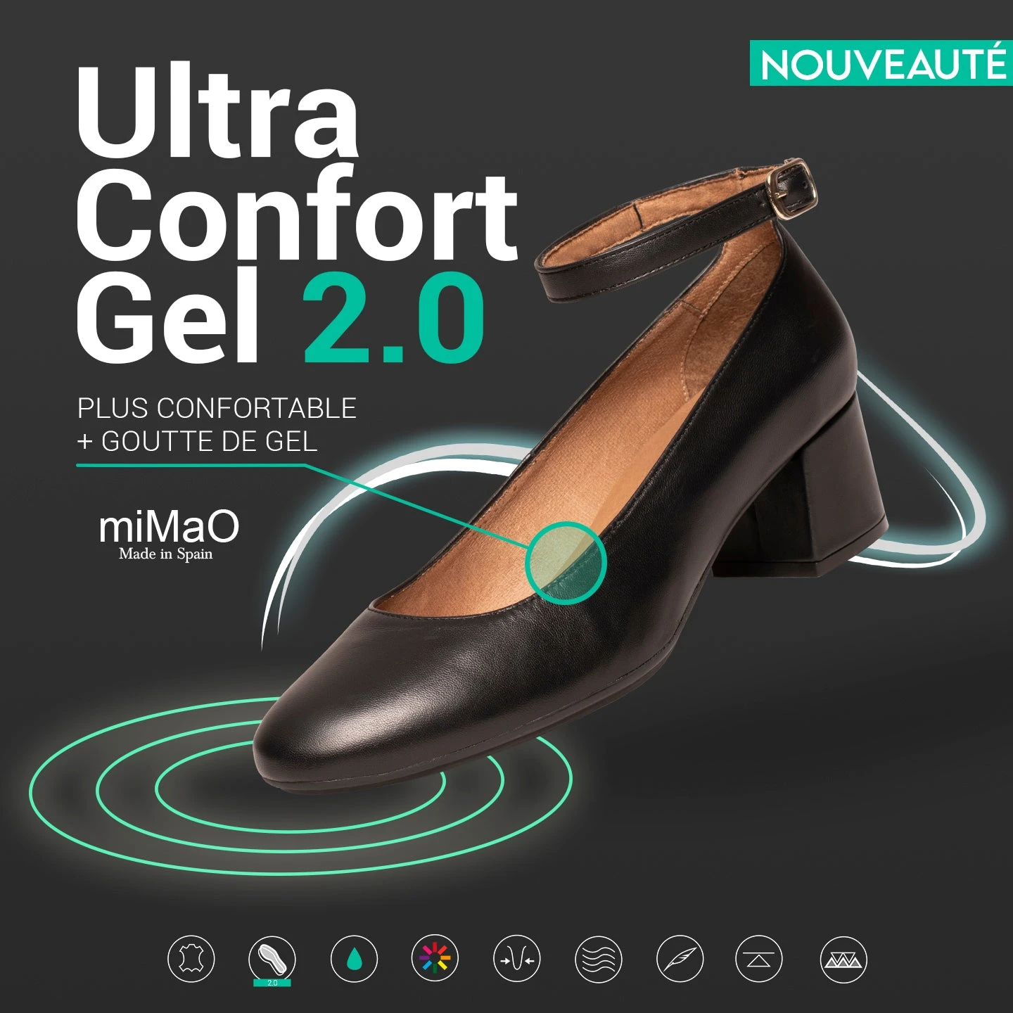 BRACELET - Chaussures à Talon Large Avec Bracelet KAKI – Image 7