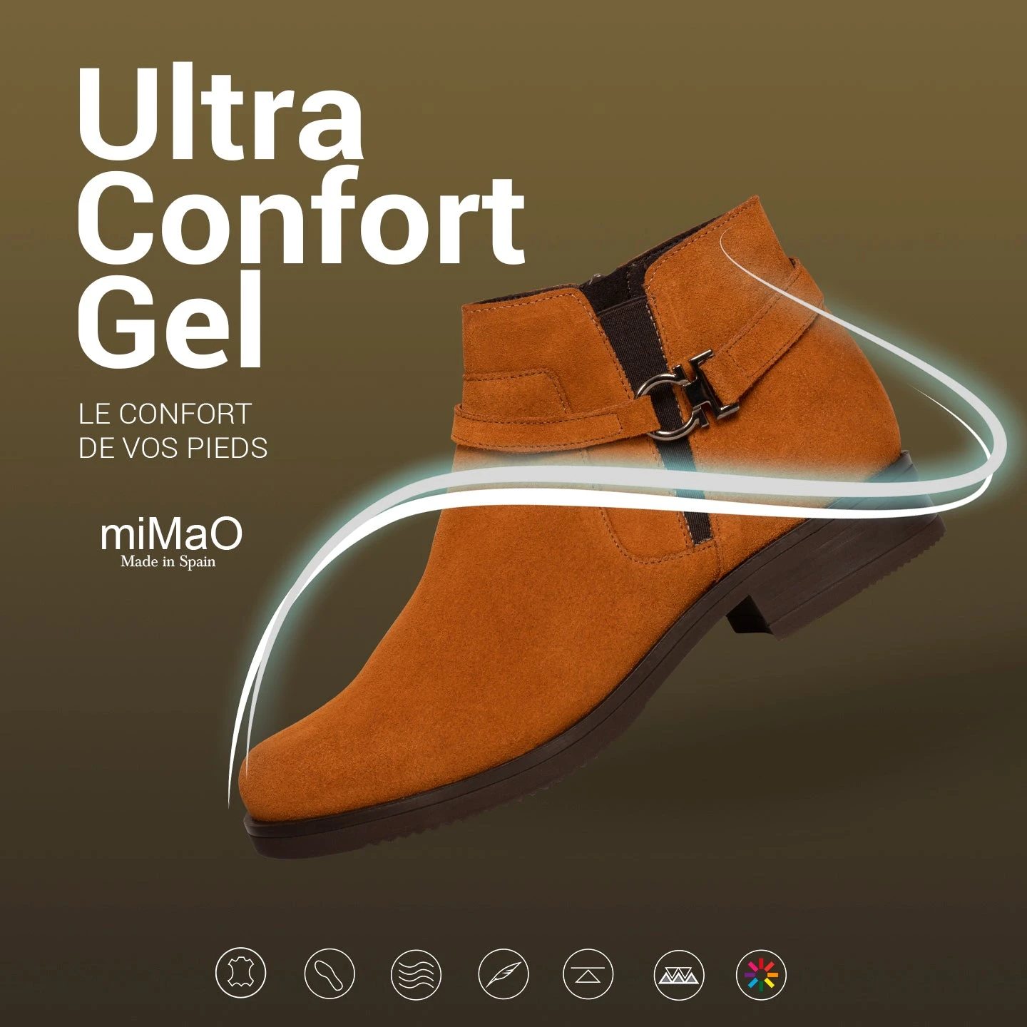 COUNTRY - Bottines Plates CAMEL – Image 7