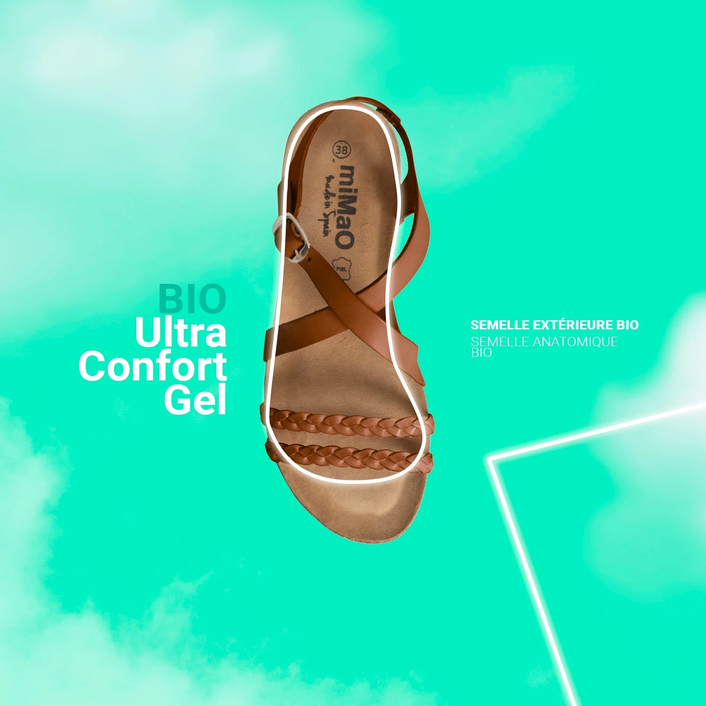 INDIE – Nu-pieds à Brides Croisées MOUTARDE BIO – Image 6