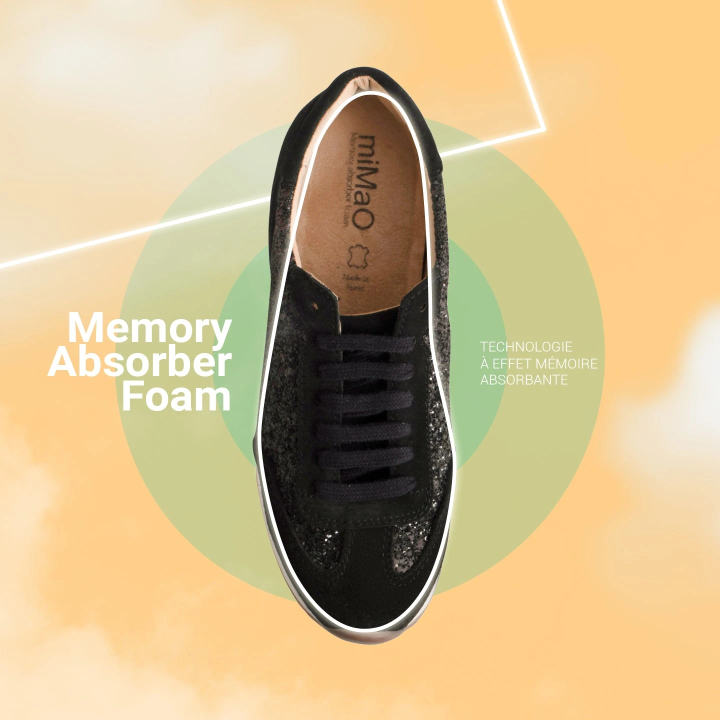 GLITTER - Baskets En Cuir NOIR Pour Femme – Image 7