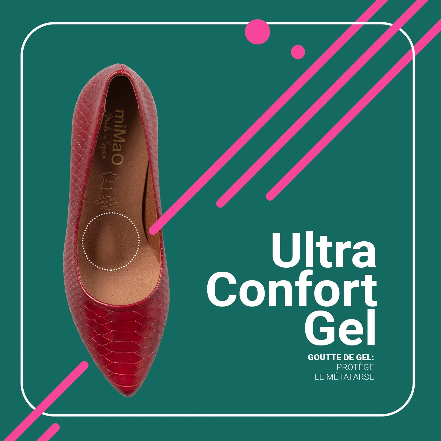 URBAN SAUVAGE – Escarpins Imprimé Serpent BORDEAU – Image 7