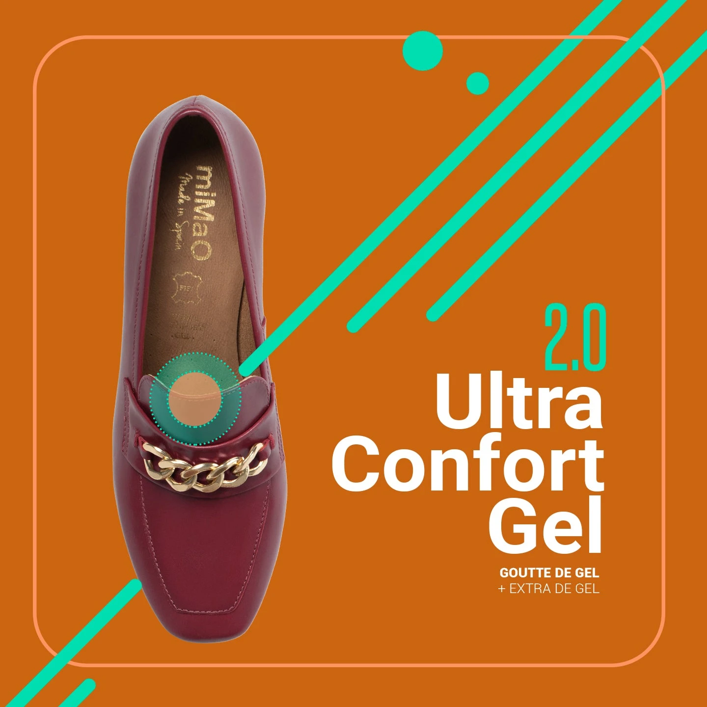 CHAIN - Mocassins Avec Talon Et Ornement Doré MARRON – Image 7