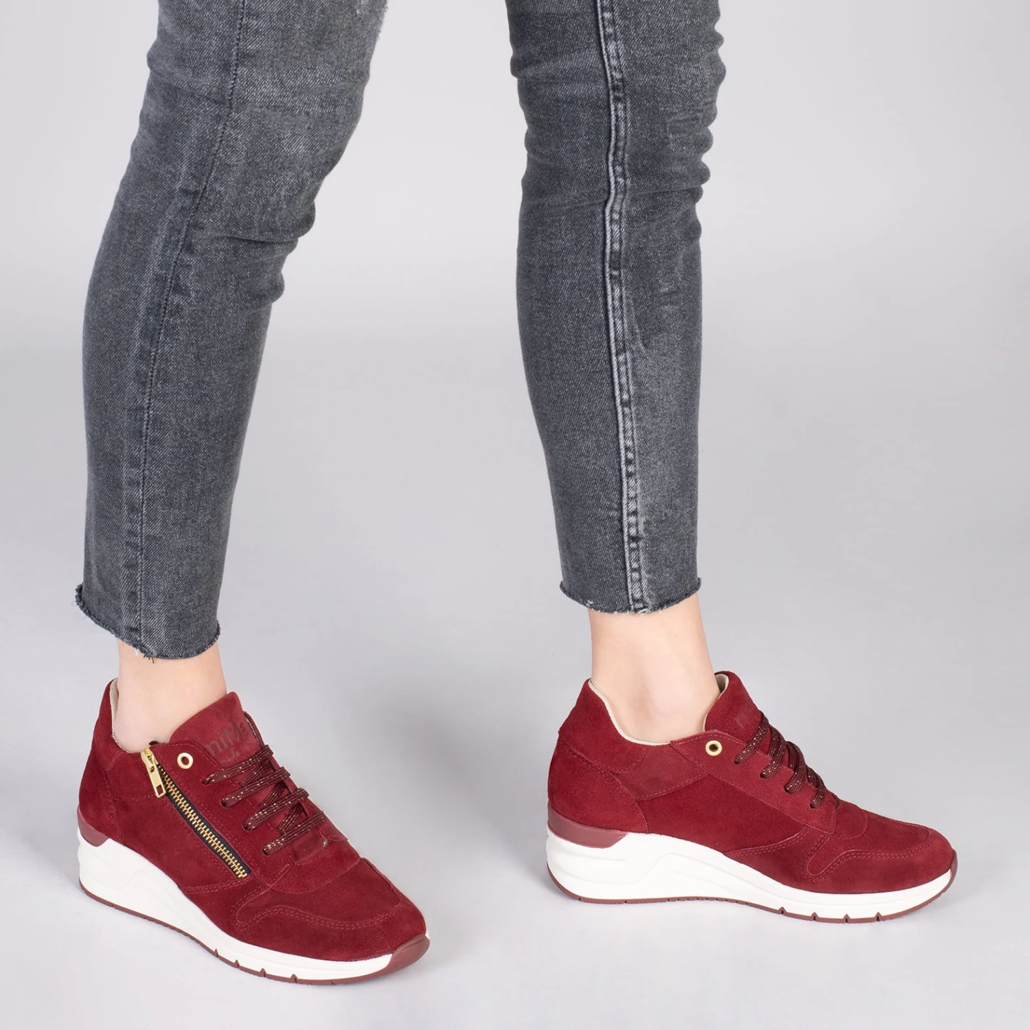 BLUCHER SPORT – Baskets Compensées Pour Femme GRENAT – Image 6