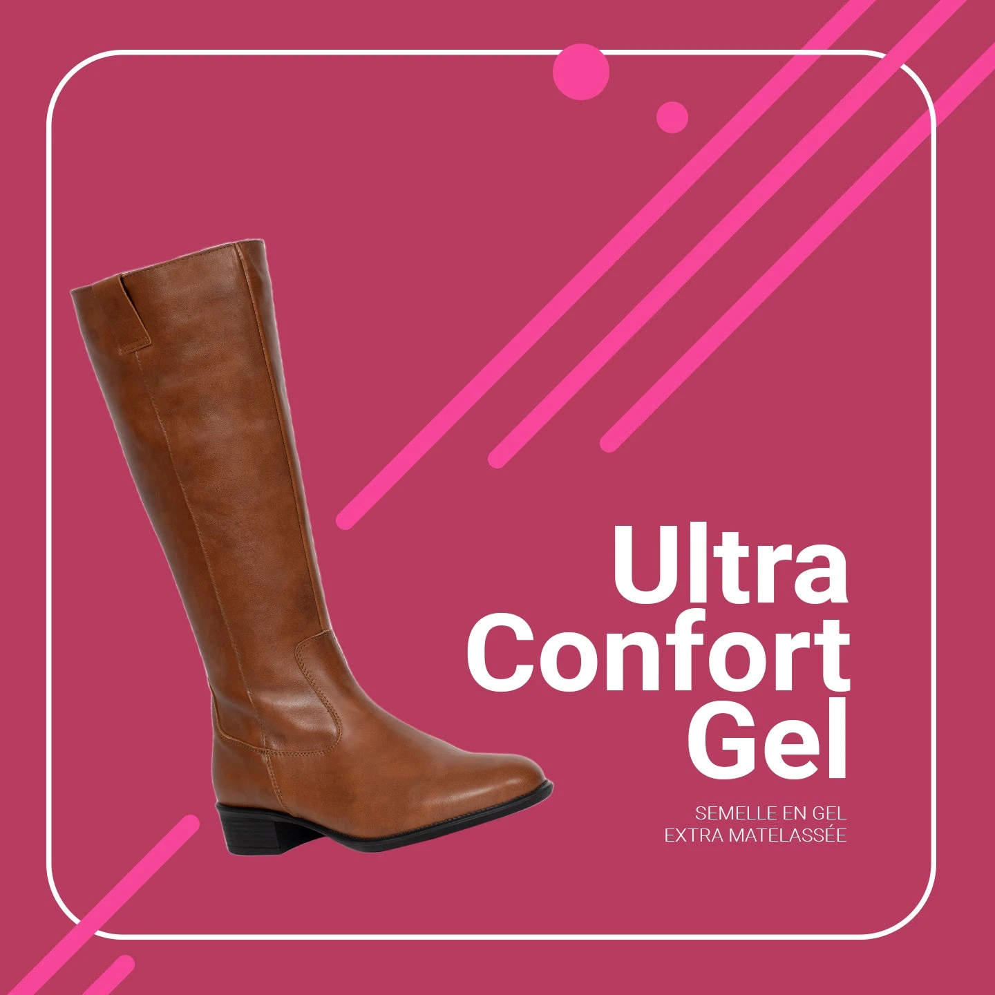 TEXAS - Bottes à Talon Bas En Cuir Nappa NOIR – Image 6