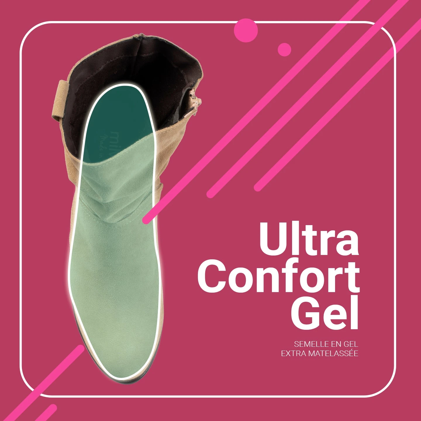 Wave -Bottines à Talon Et Zip BEIGE – Image 7