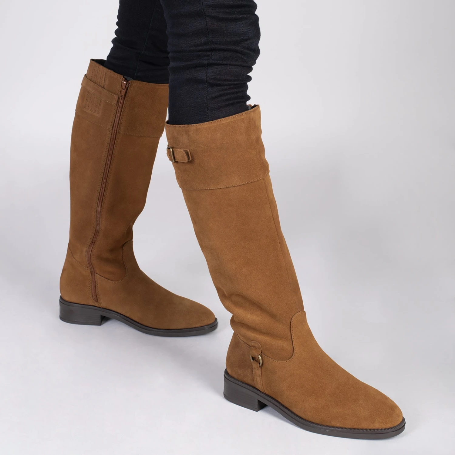 VIRGINIA – Bottes Hautes Pour Femme Avec Boucle CAMEL – Image 6