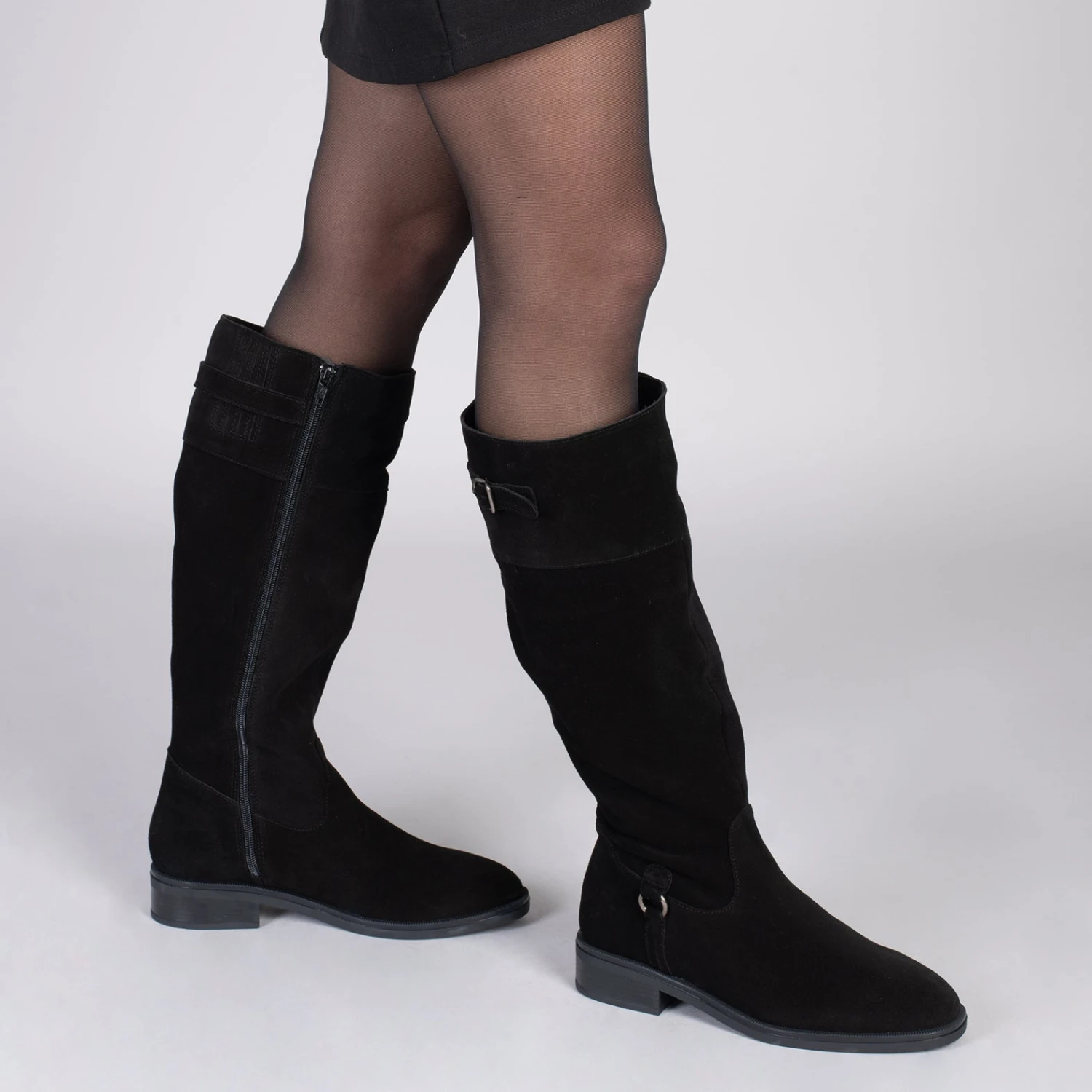 VIRGINIA – Bottes Hautes Pour Femme Avec Boucle NOIR – Image 6