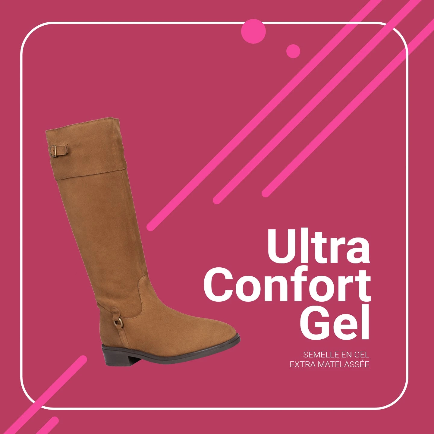 VIRGINIA – Bottes Hautes Pour Femme Avec Boucle CAMEL – Image 7
