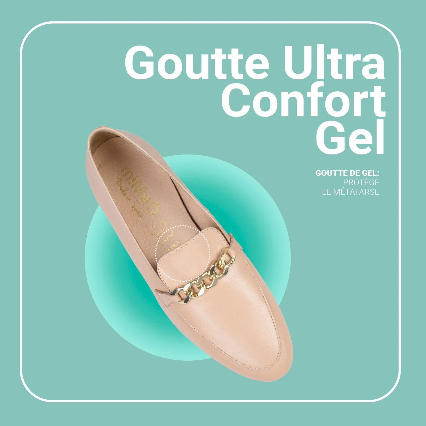 CHAIN – Mocassins En Cuir Pour Femme NUDE – Image 7