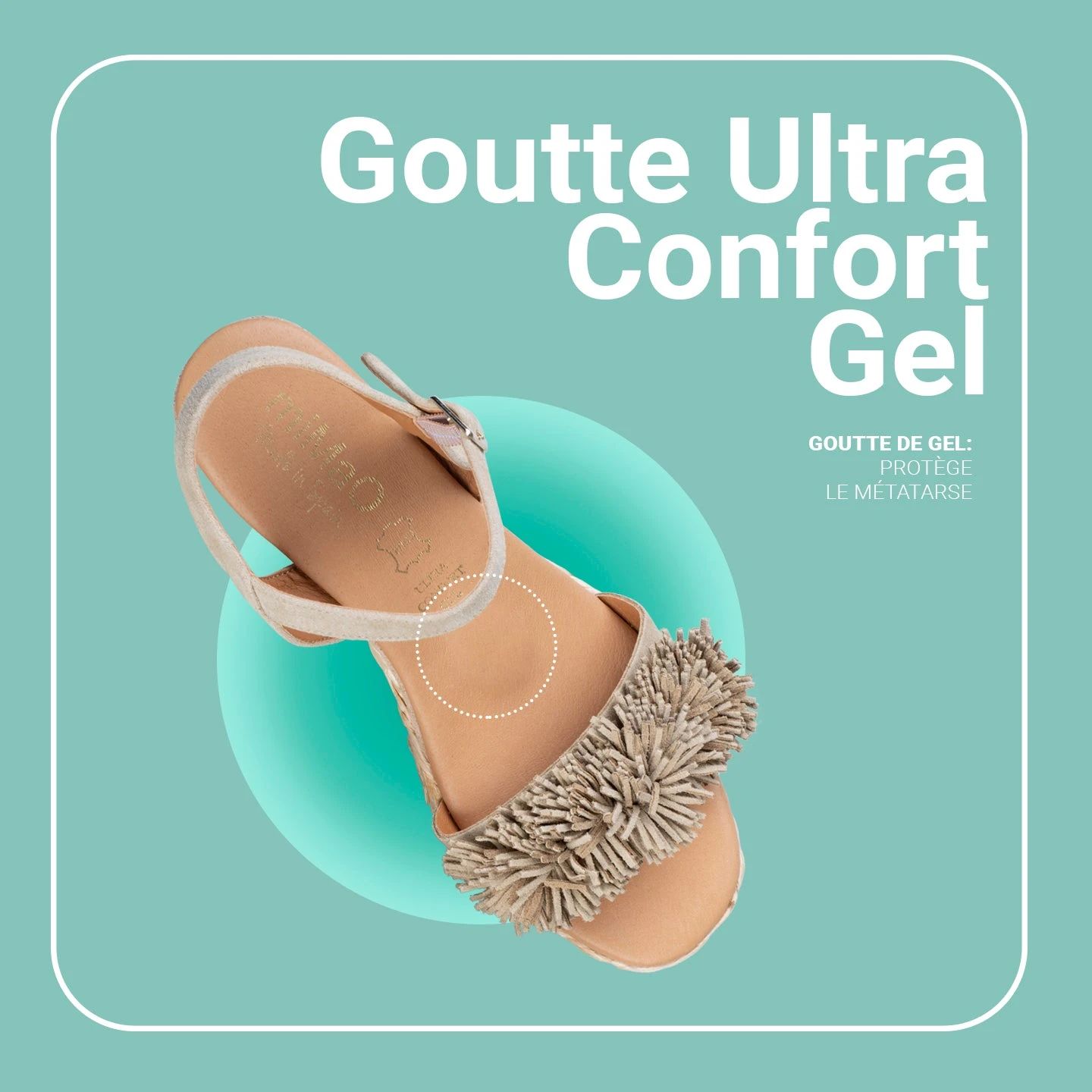 FLOWER – Sandales Avec Compensé En Raphia Et Pompon TAUPE – Image 6