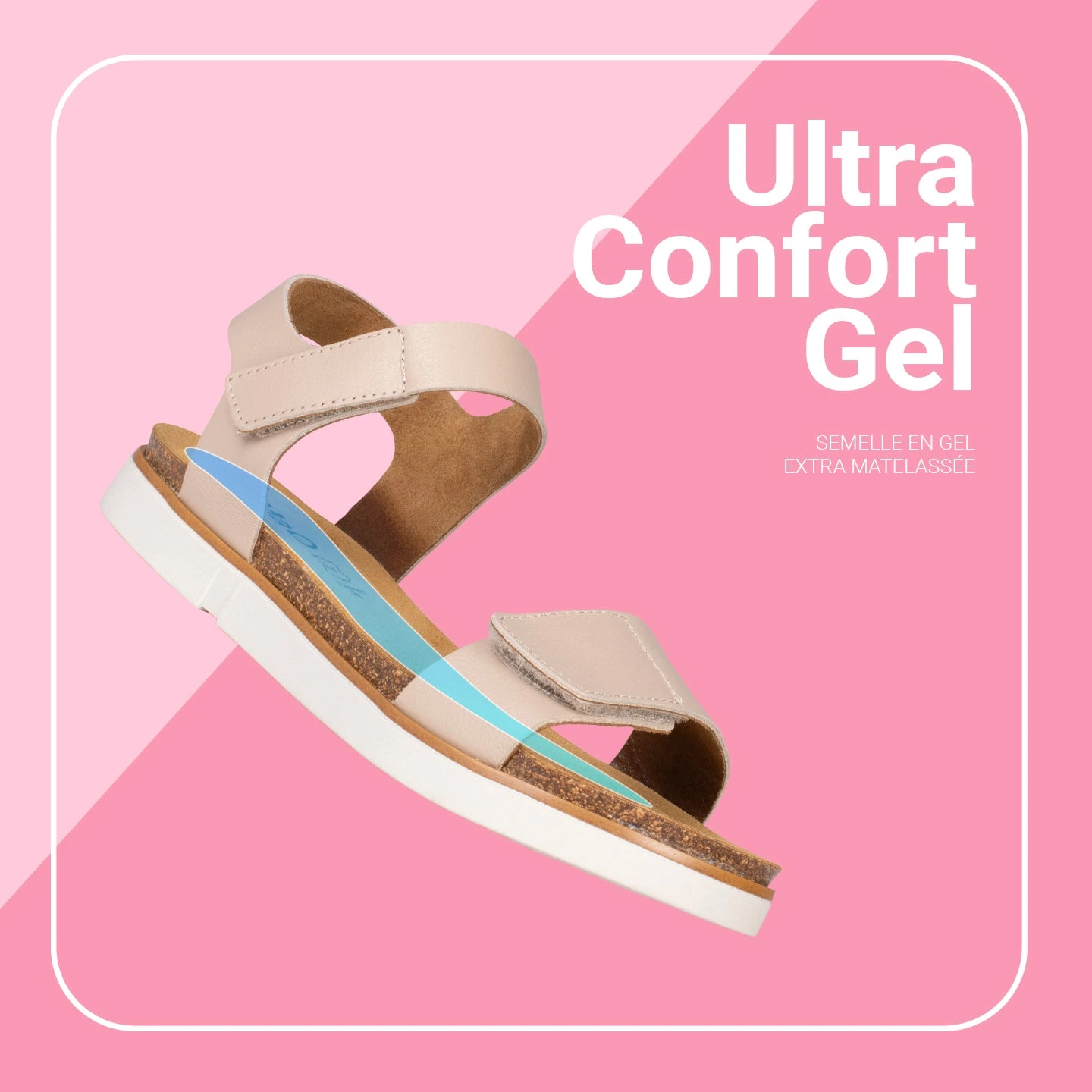 ARALIA - Sandales Plates Avec Velcro NUDE – Image 6