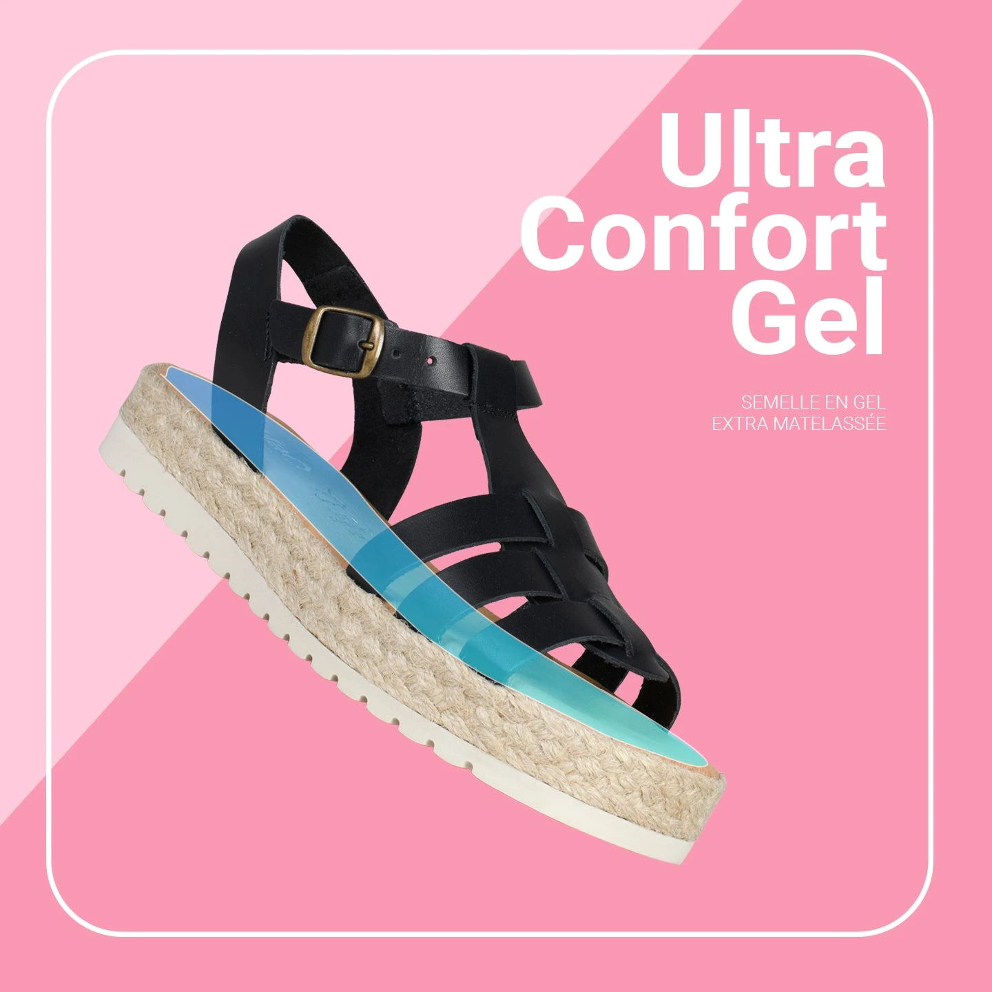 MIJAS – Sandales à Plateforme En Jute NOIR – Image 6