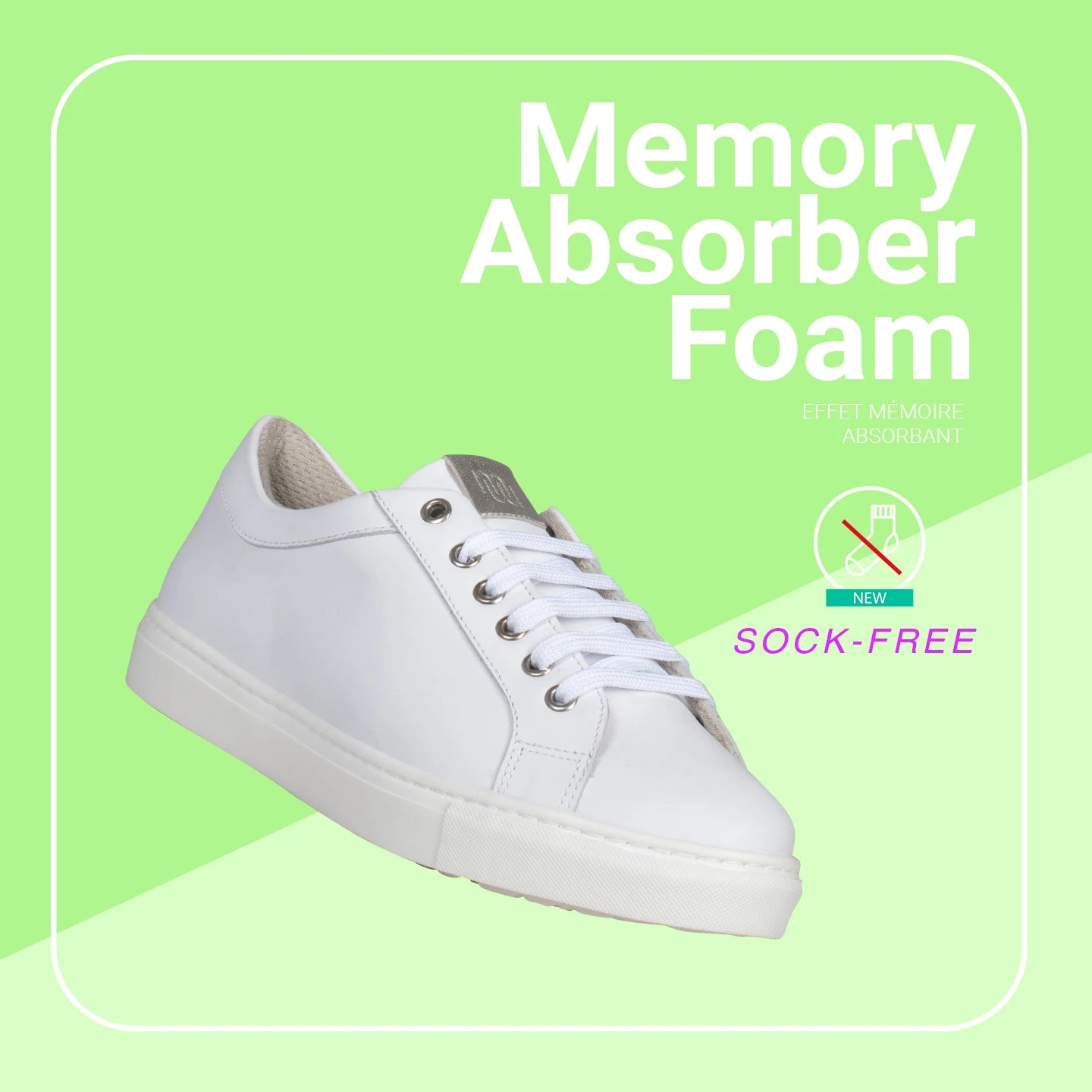 SNEAKER – Baskets Casual Pour Femme BLANC-ARGENTÉ – Image 7