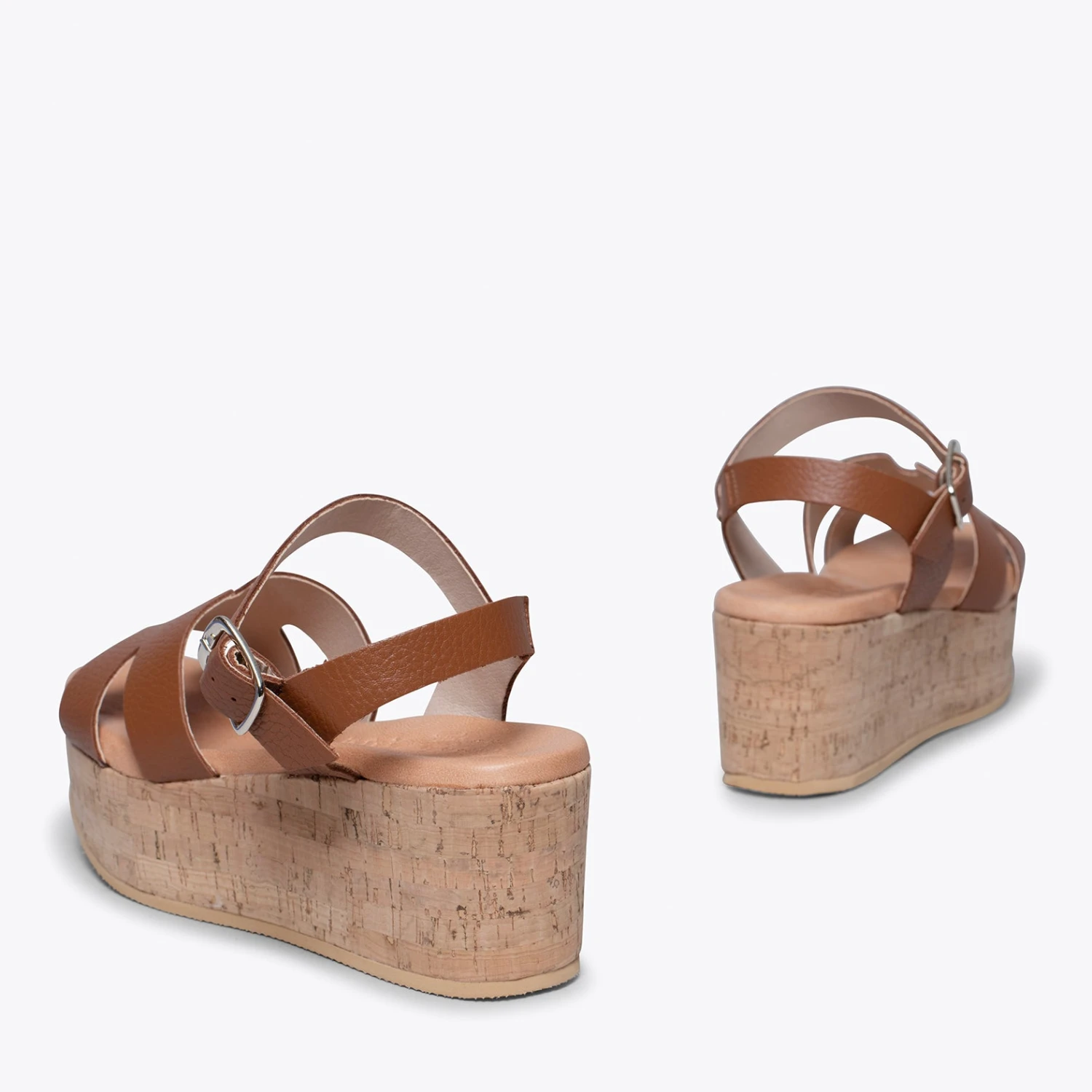 HACHE - Sandale Avec Talon En Liège MARRON – Image 5