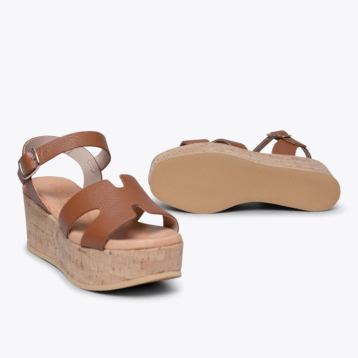 HACHE - Sandale Avec Talon En Liège MARRON – Image 6