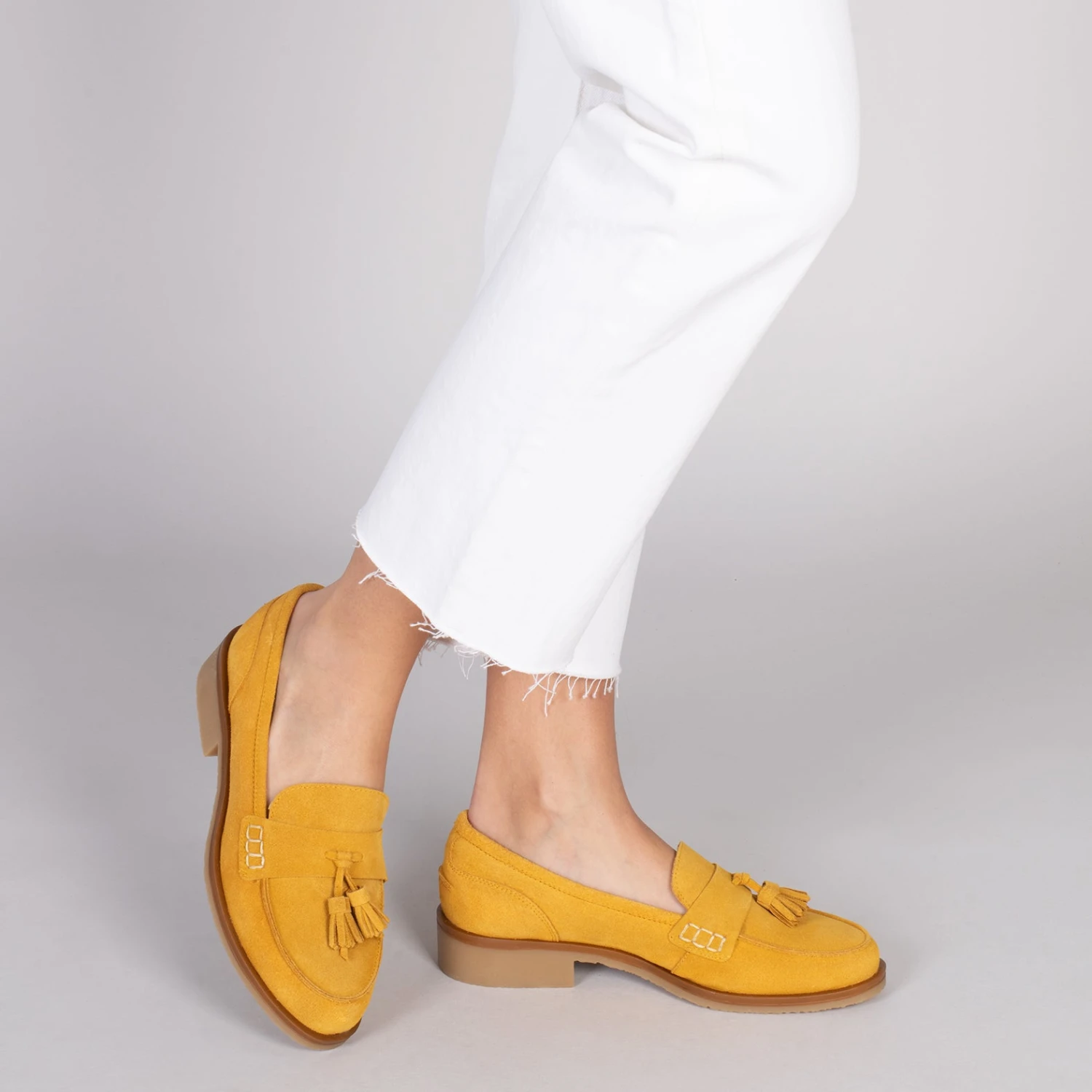 CASTELLANO – Mocassins à Glands MOUTARDE – Image 6