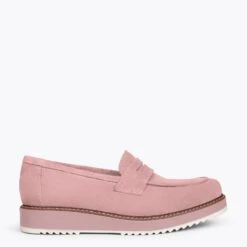 CASUAL - Mocassins Pour Femmes Avec Plateforme ROSE