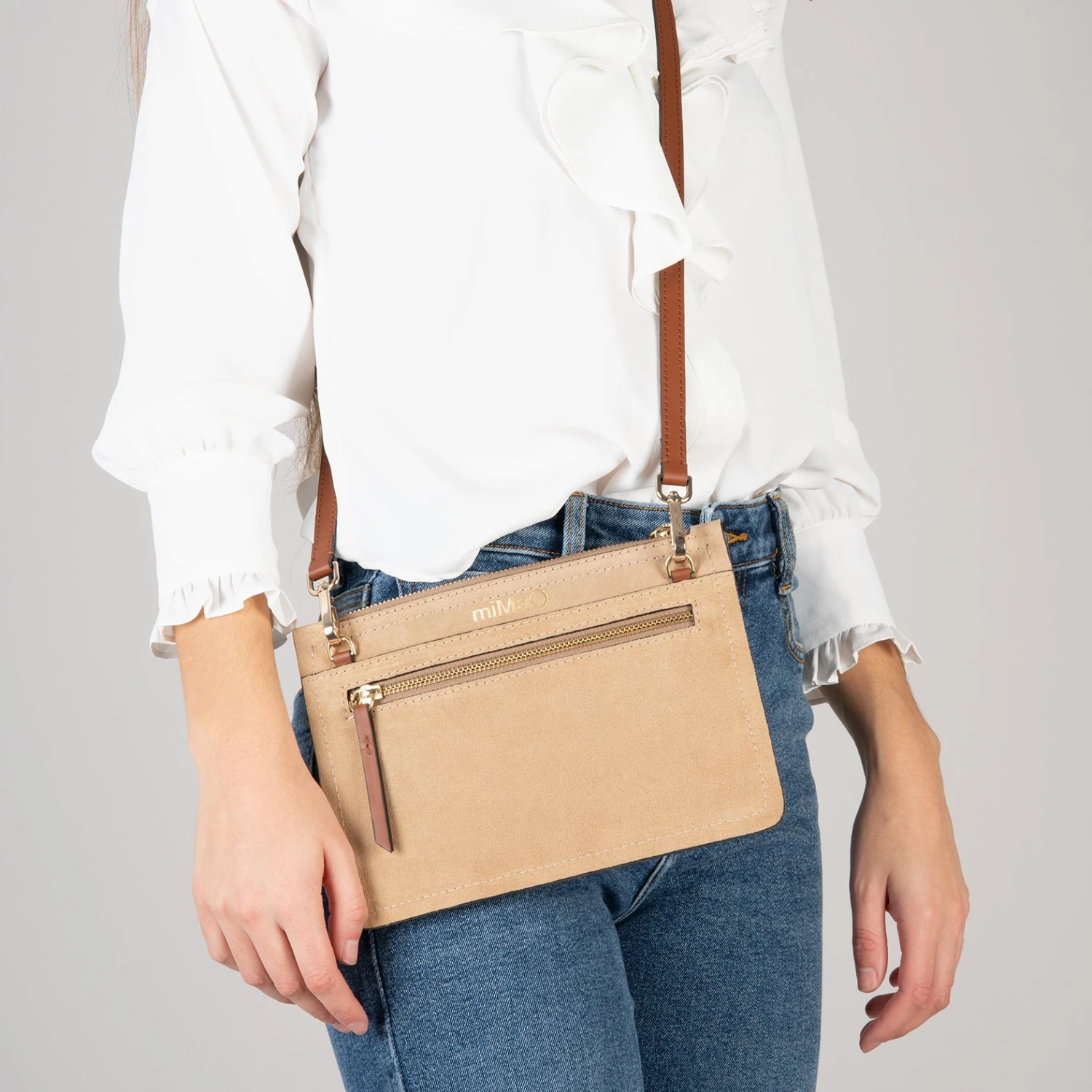 CLASSIC - Pochette à Double Compartiment Pour Femme SABLE – Image 3