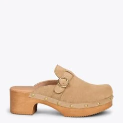 NIZA – Sabots à Talon Bas Et Plateforme SABLE