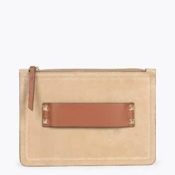 CLASSIC - Pochette à Double Compartiment Pour Femme SABLE
