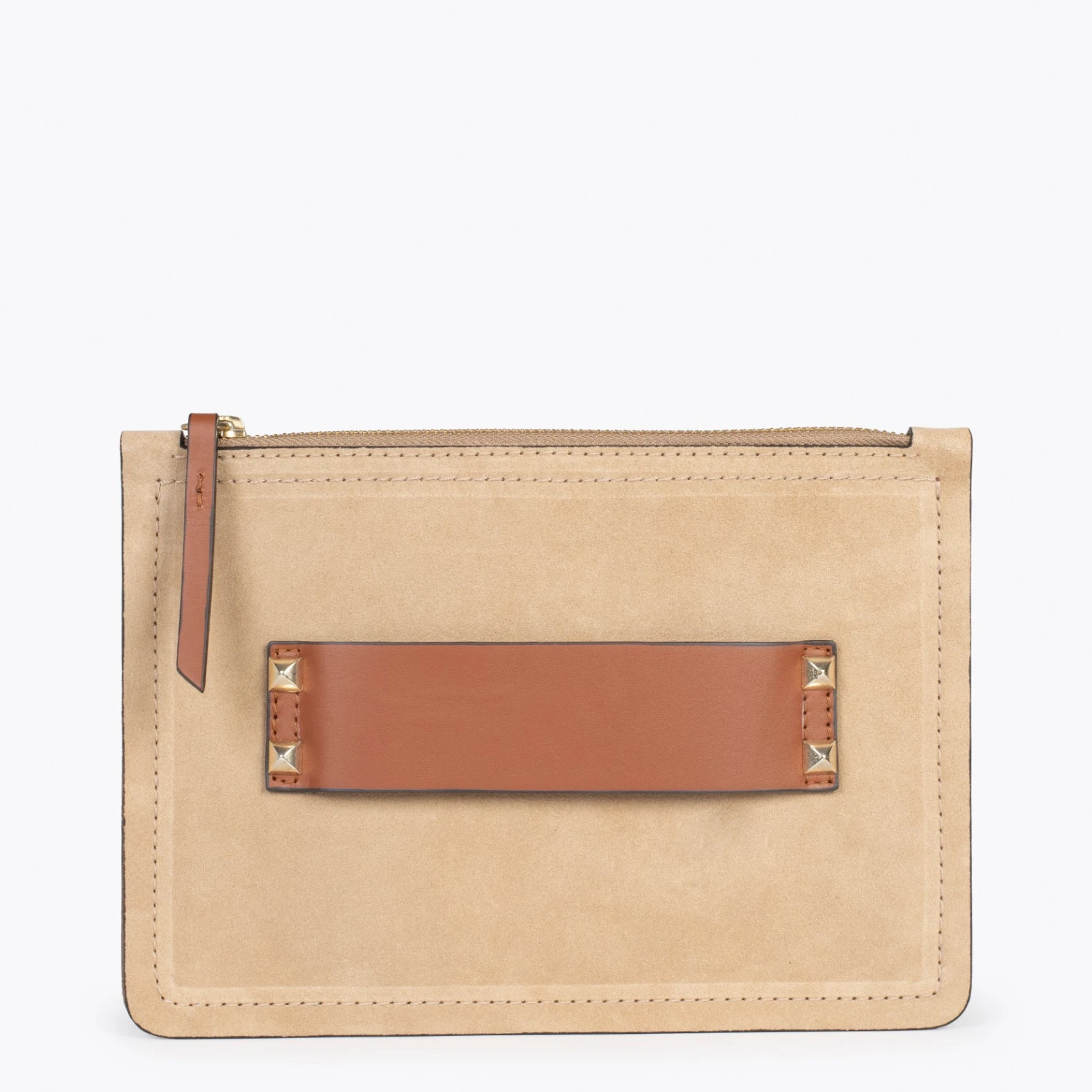 CLASSIC - Pochette Ă Double Compartiment Pour Femme SABLE