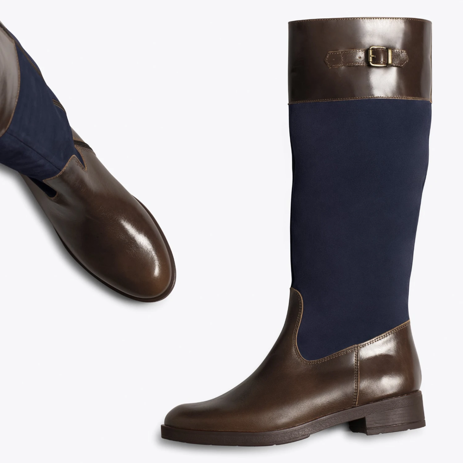 AMAZONE - Bottes Hautes BLEU MARINE Style équestre – Image 3